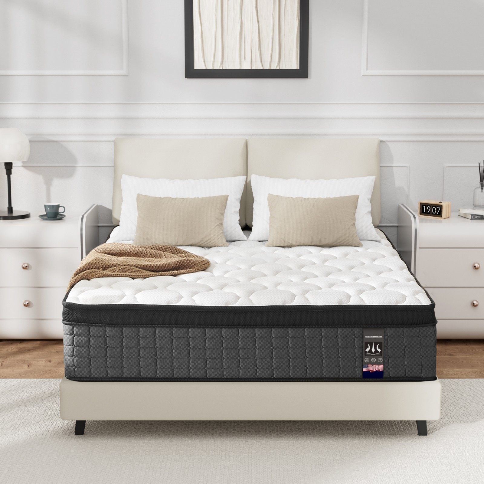 14″ Gel Memory Foam Hybrid Spring Mattress Twin/Twin XL Full Queen King In A Box