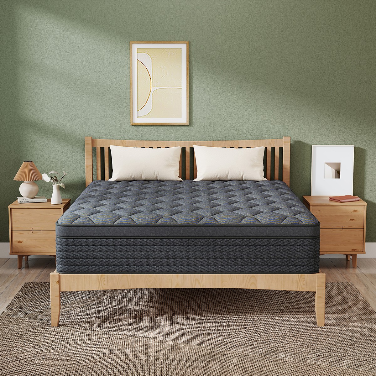 12″ 14″ Gel Memory Foam Mattress In A Box Pocket Spring Twin Full Queen King