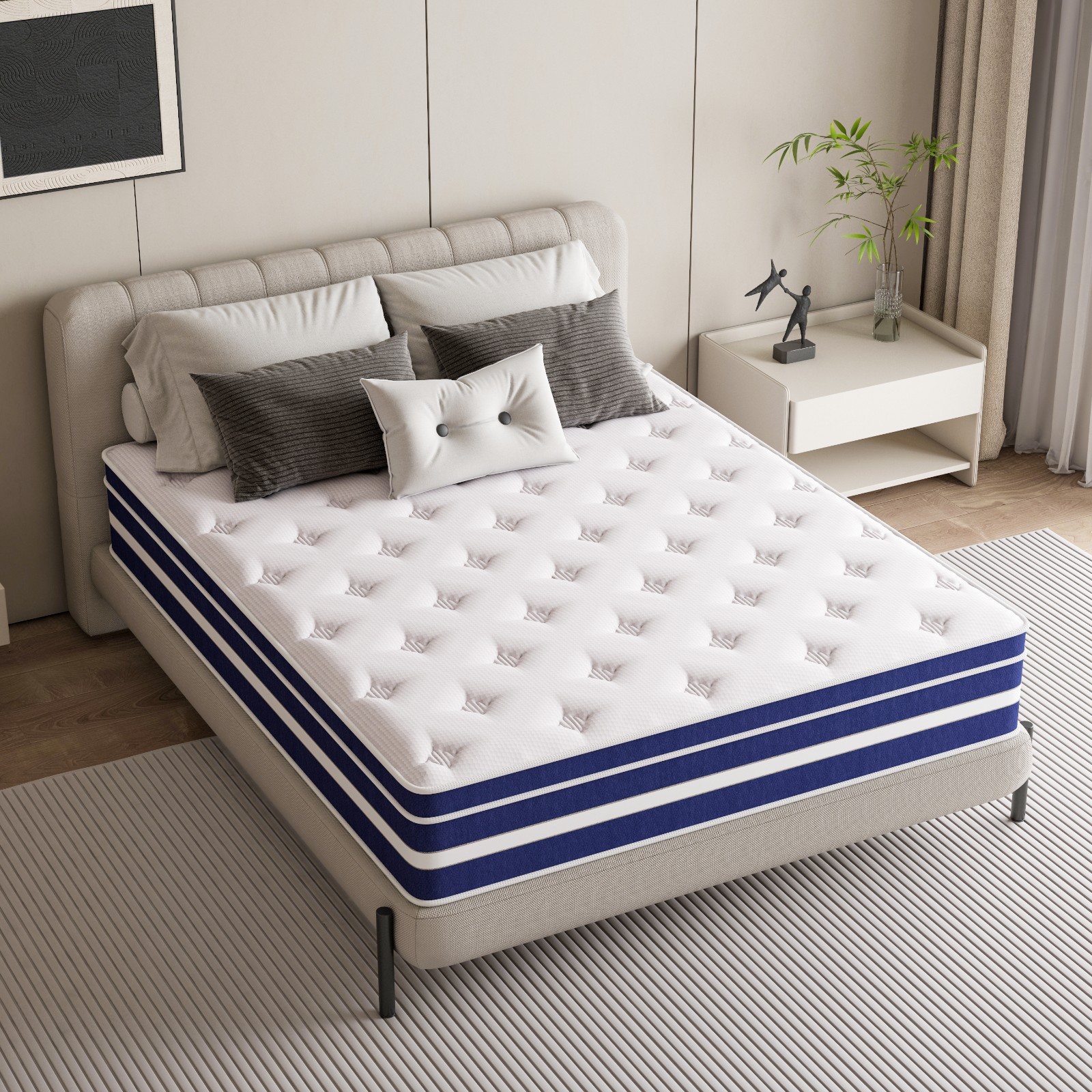 10/12/14″ Twin Full Queen KingHybrid Mattress in a Box Gel Memory Foam Mattress