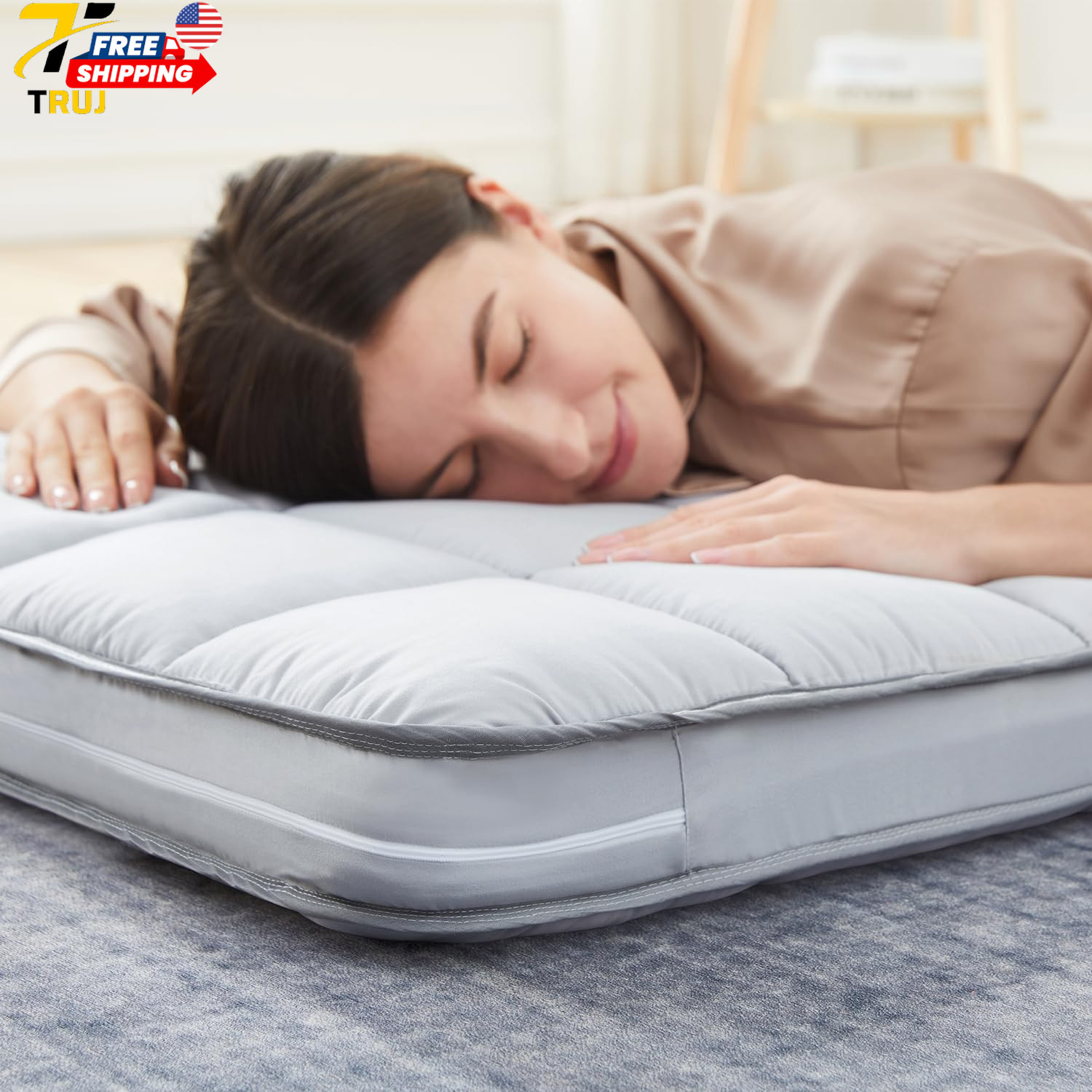 4Inch Cot Mattress Topper Small Single Gel Infused Memory Foam Machine Washable