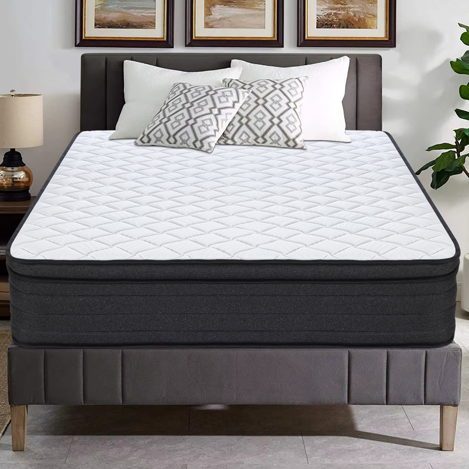 12″ King Size Memory Foam Hybrid Mattress with Motion Isolation & Edge Support
