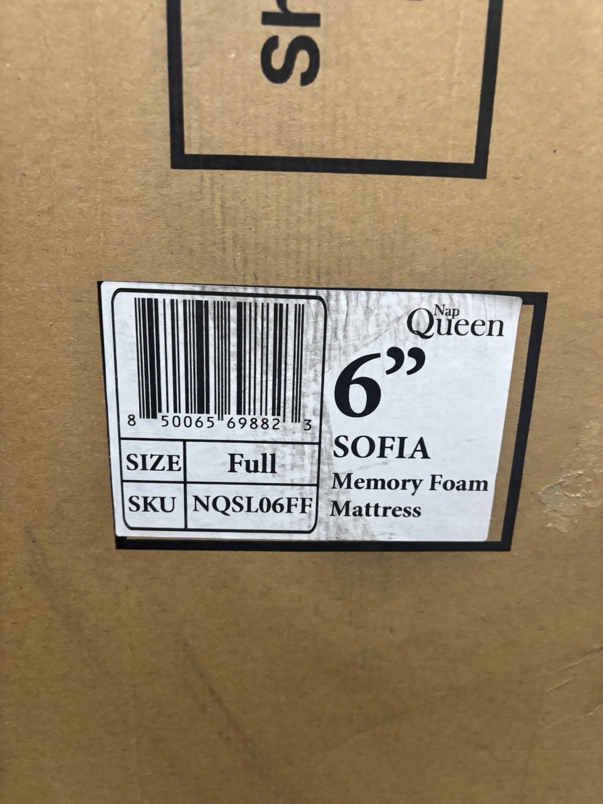 Nap Queen NQSL06FF 6″ Sofia Memory Foam Mattress Full 75″L x 54″W x 6″Th