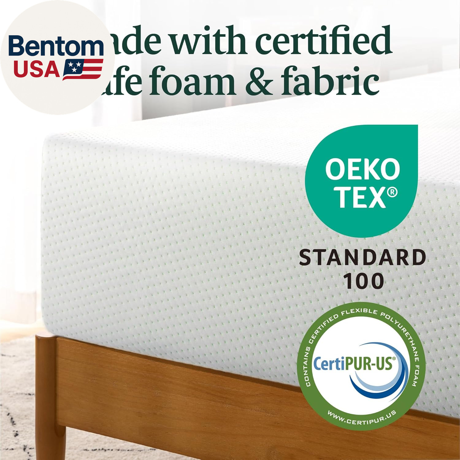 12 Inch Full Green Tea Memory Foam Mattress [New Version], Fiberglass Free, Medi