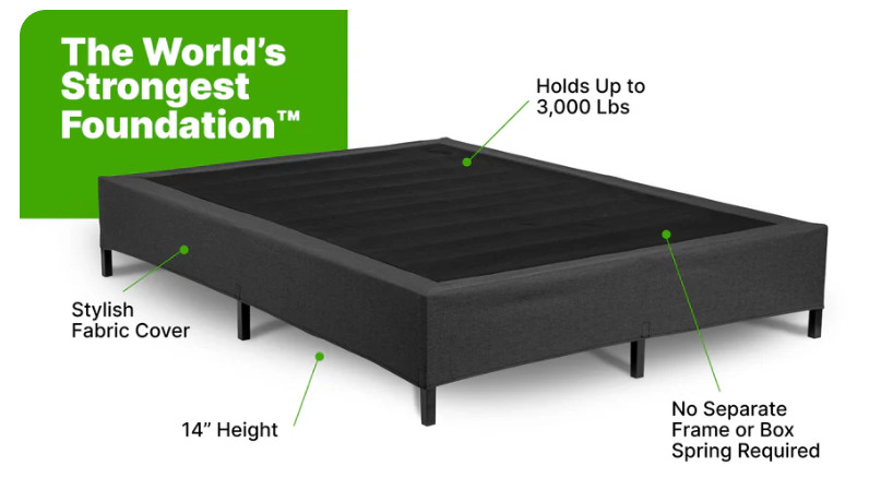 Ghostbed Twin XL Luxe Foam Mattress and Base