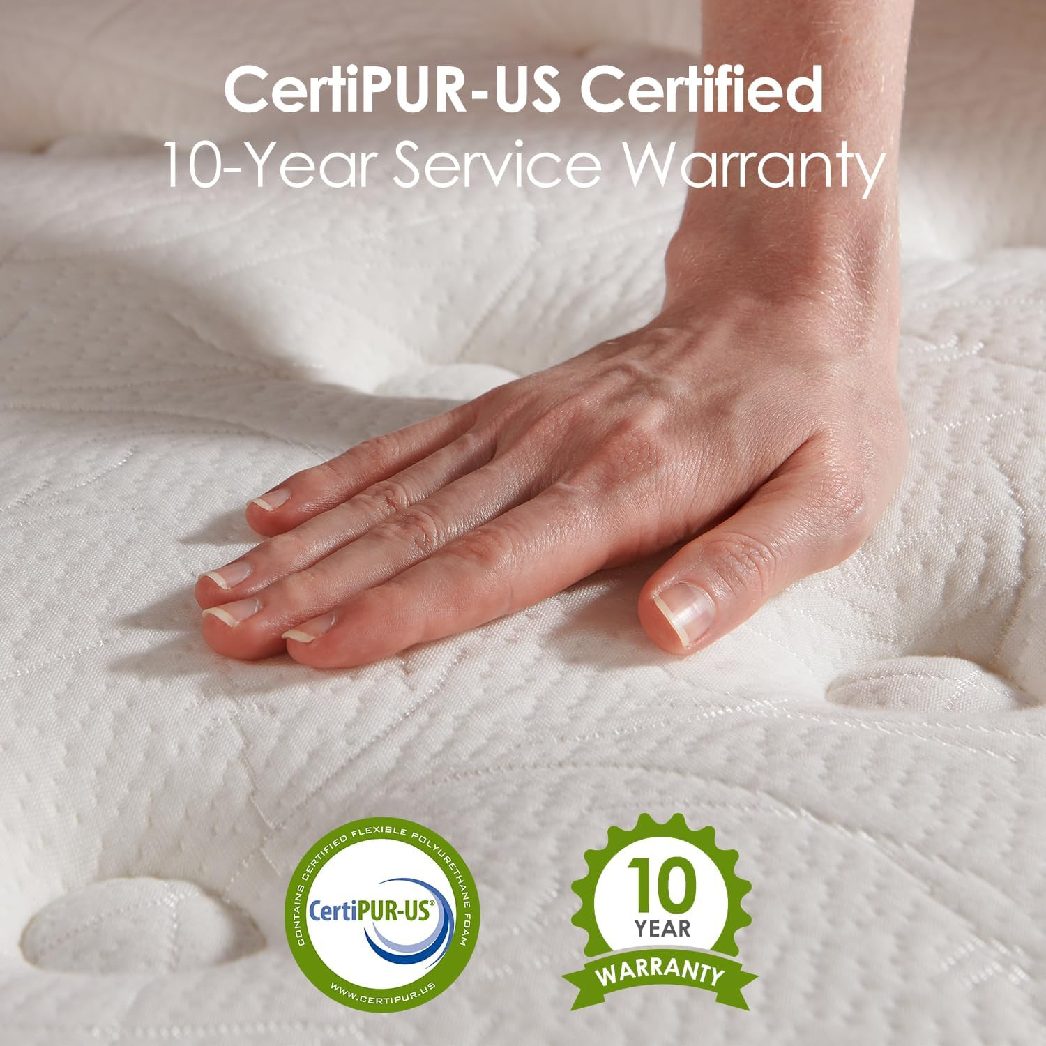 King Mattress 12 Inch, Medium Firm Hybrid Mattress King with Memory Foam & Zoned