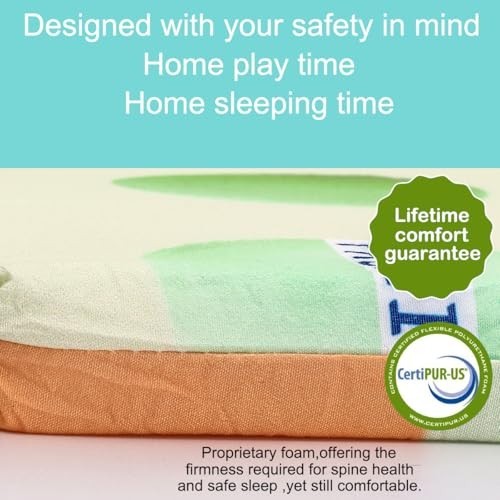 “Upgraded Pack and Play Mattress 38″x26” – Soft Firm Foam, Odorless, Breathable,