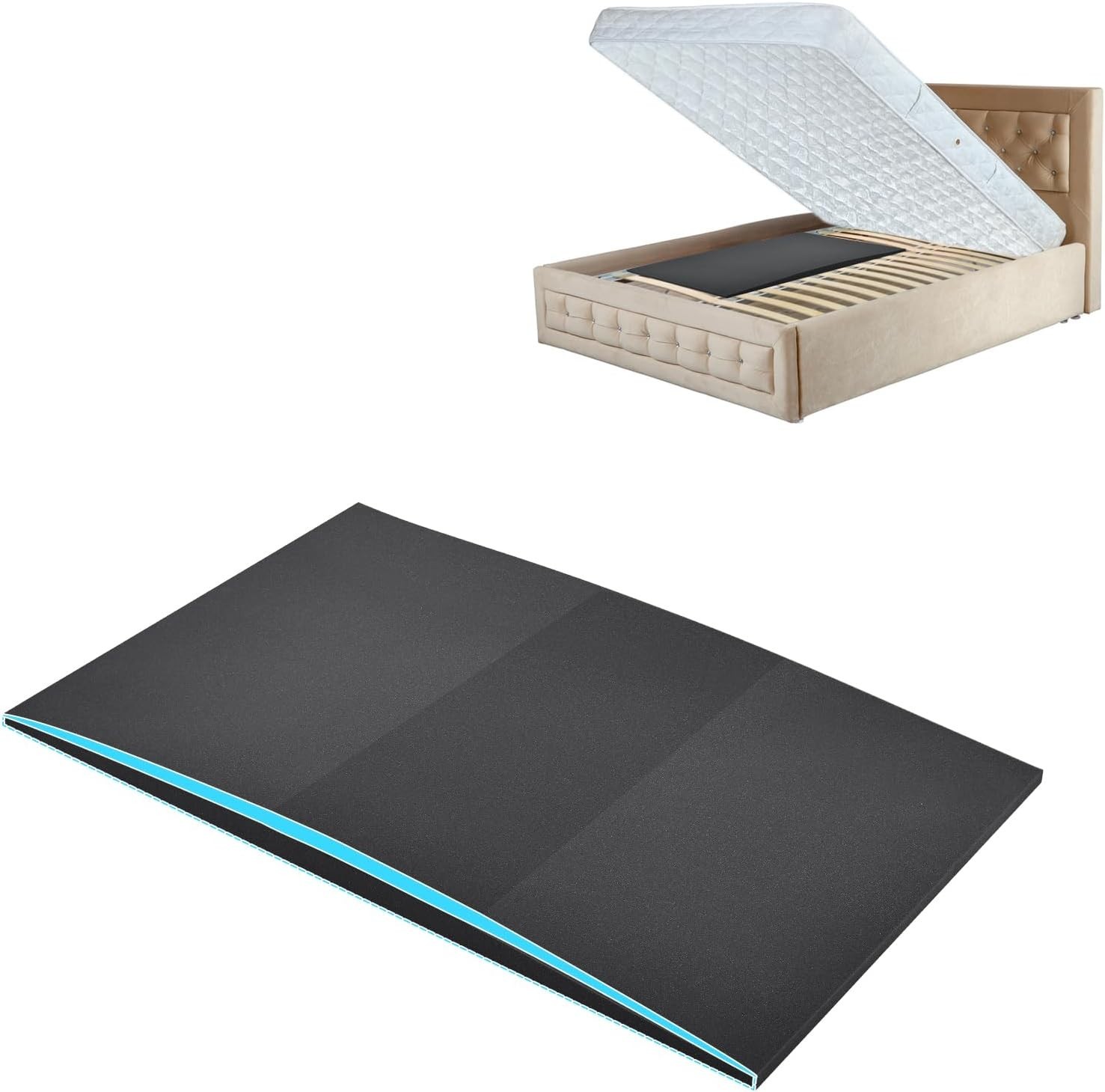 Sagging Mattress Support Foam Pad Fix Bed Repair Support 47x25x2 Inches