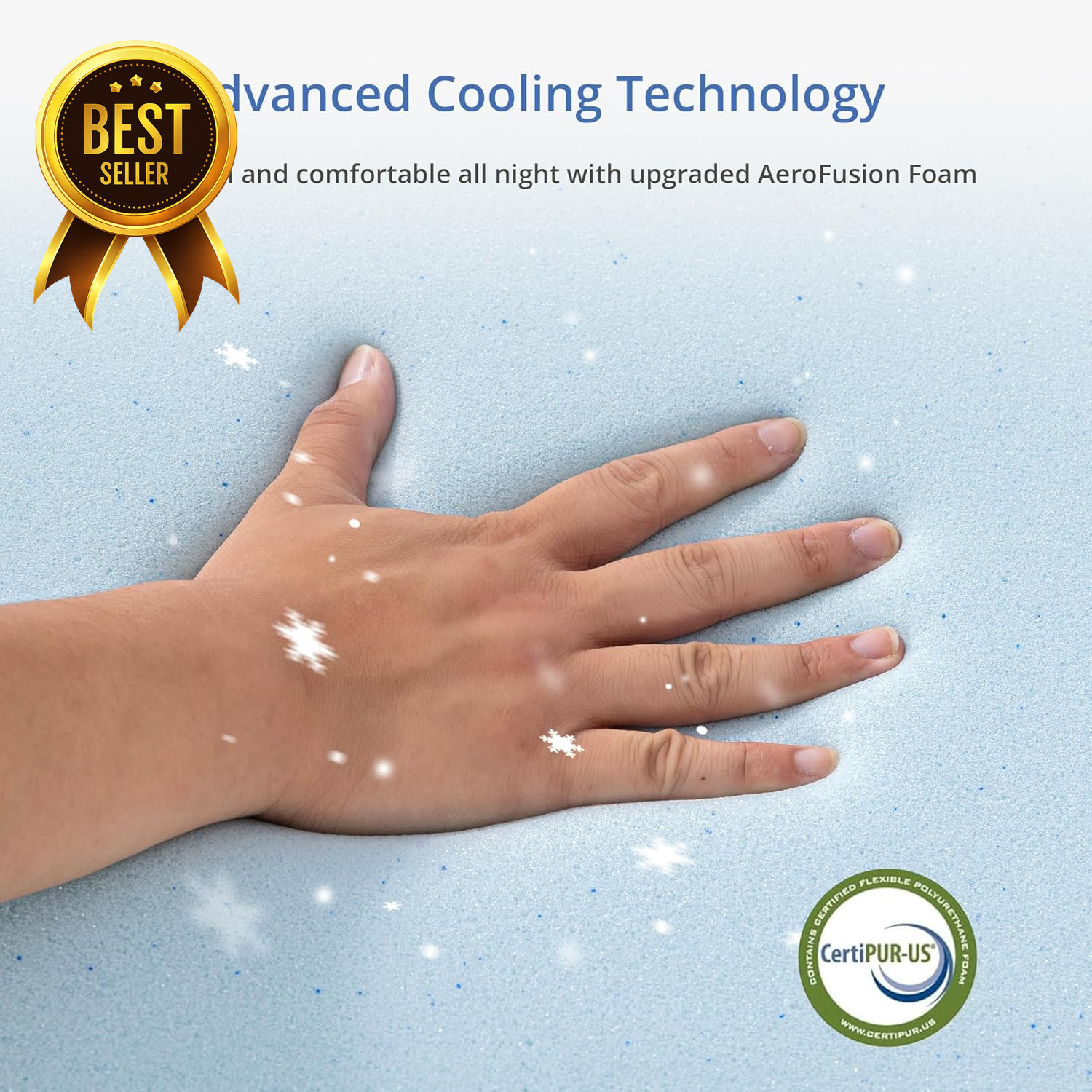 EGOHOME 8″ Twin Memory Foam Mattress Gel Cooling Bed in a Box Fiberglass Free