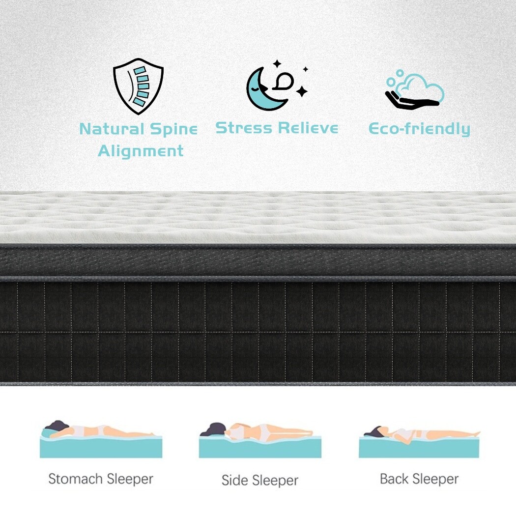 14″/12″ Twin Full Queen King Size Mattress in A Box Innerspring Luxury Foam Bed