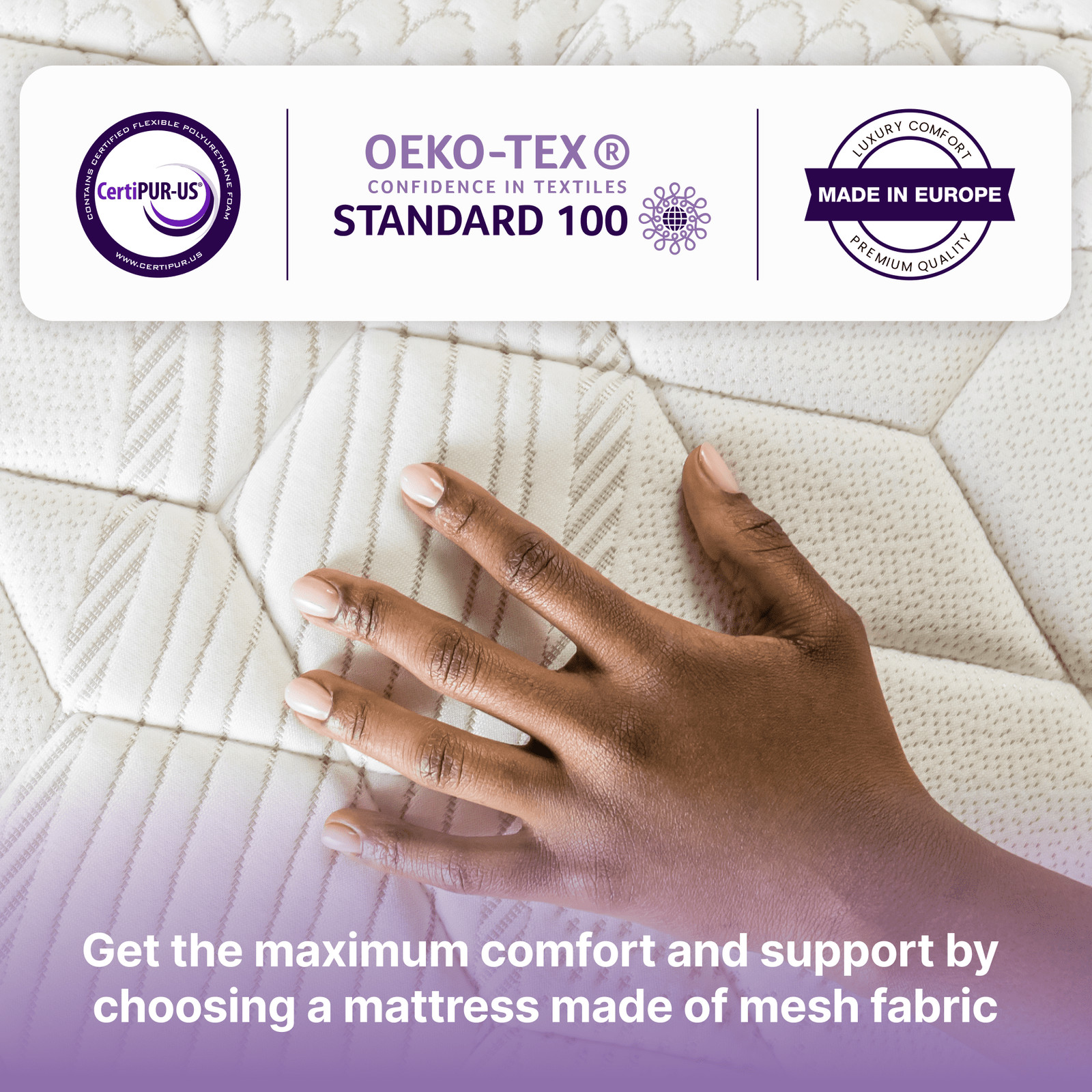 Victoria 10″ Queen Hybrid Mattress – Gel Infused Memory Foam & Pocket Springs
