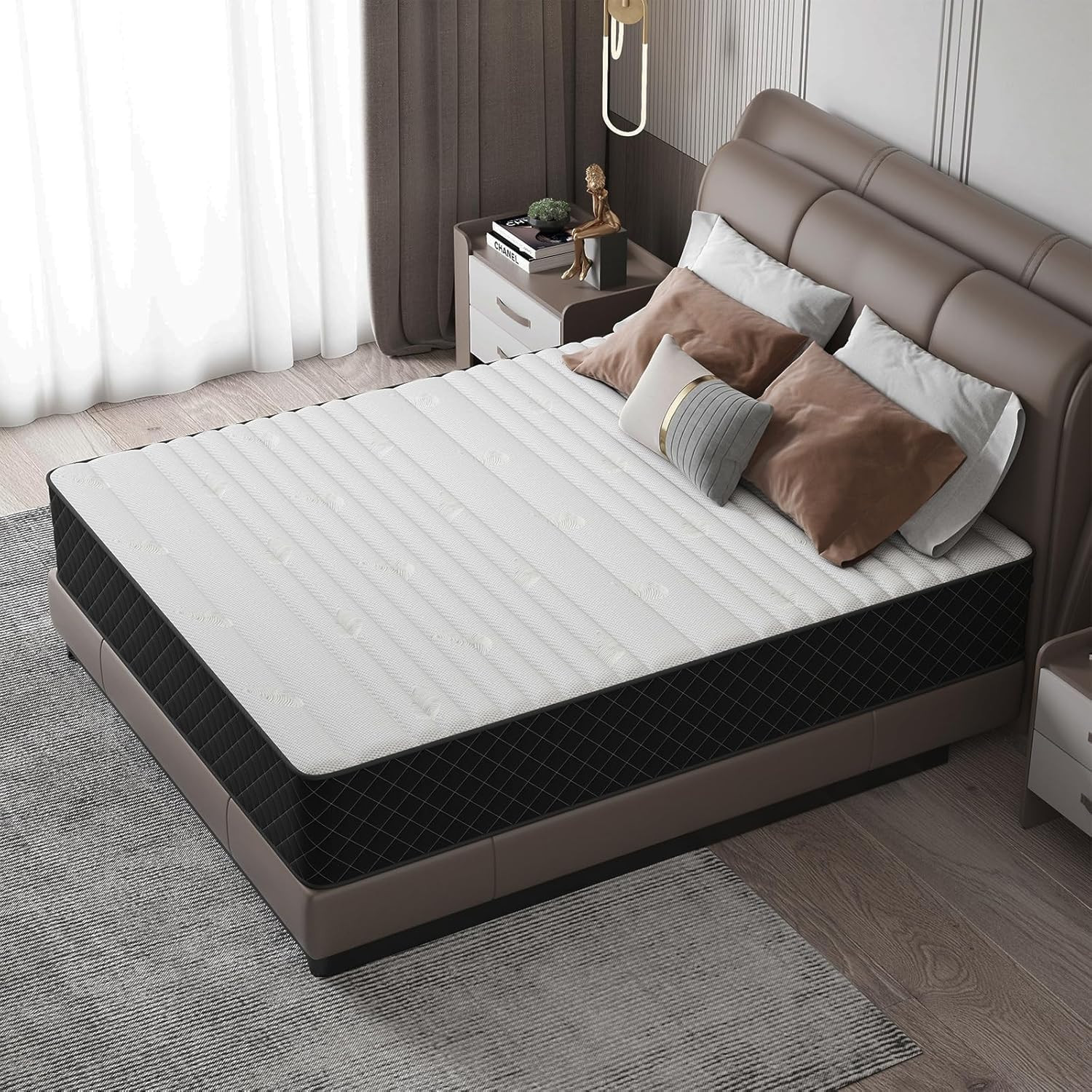 California King Mattress, 12 Inch Hybrid Mattress with Breathable Foam & Individ