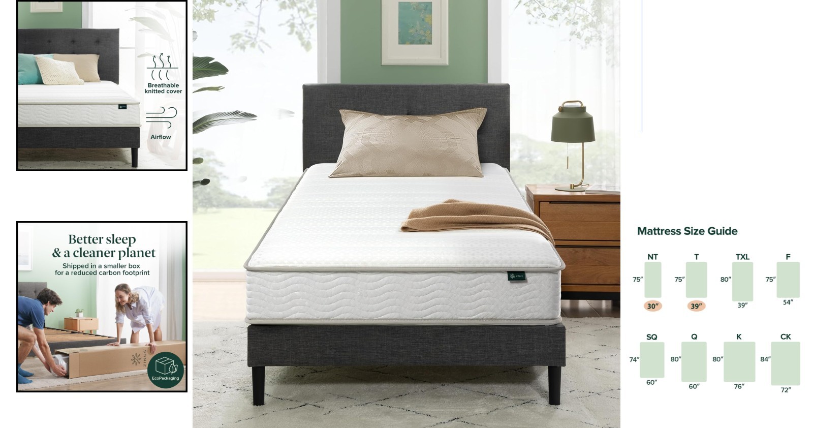 Twin XL Foam & Spring Mattress – 6 Inch, Certified Safe, Medium Firm Support