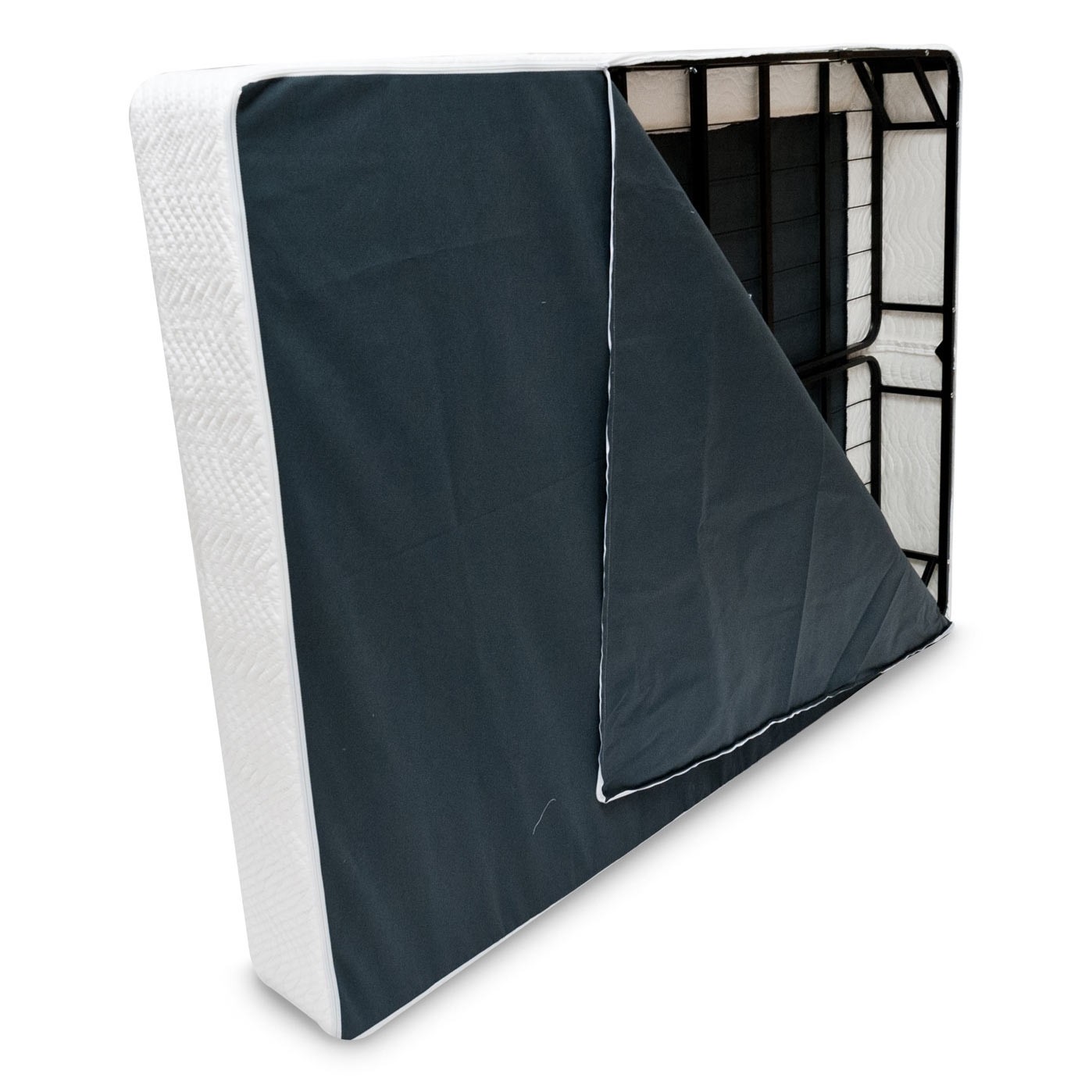 Full Metal Box Spring Mattress Foundation with Jacquard Cover