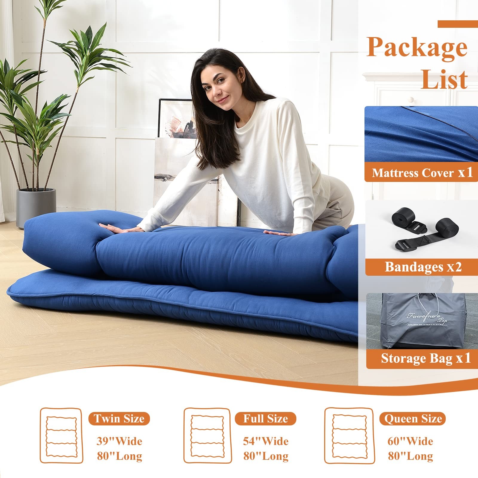 Futon Mattress Thicken Sleeping Mattress for Floor Folding Mattress for Adult…