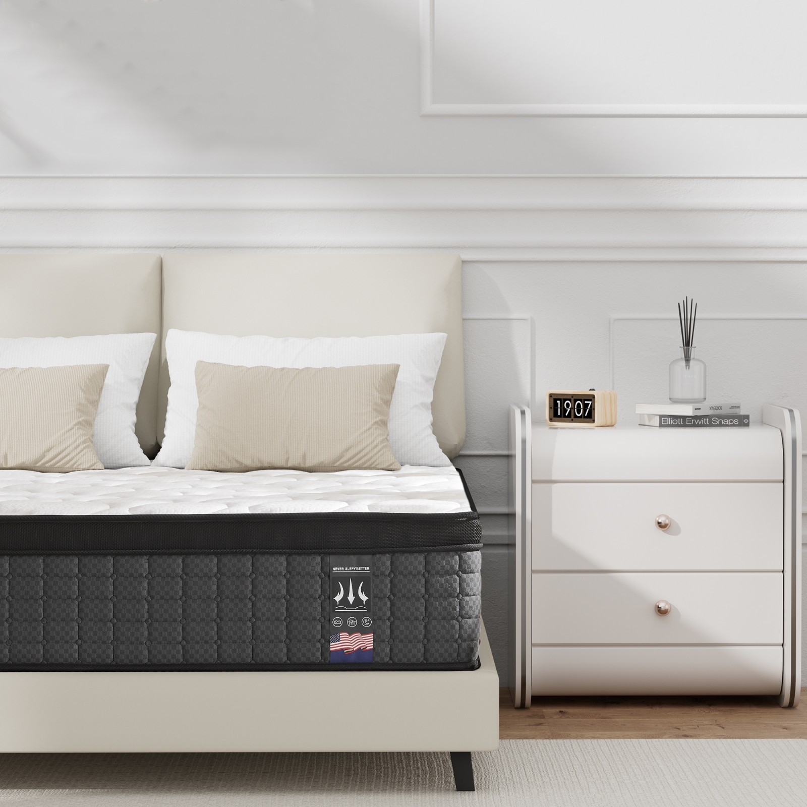 14″ Gel Memory Foam Hybrid Spring Mattress Twin/Twin XL Full Queen King In A Box