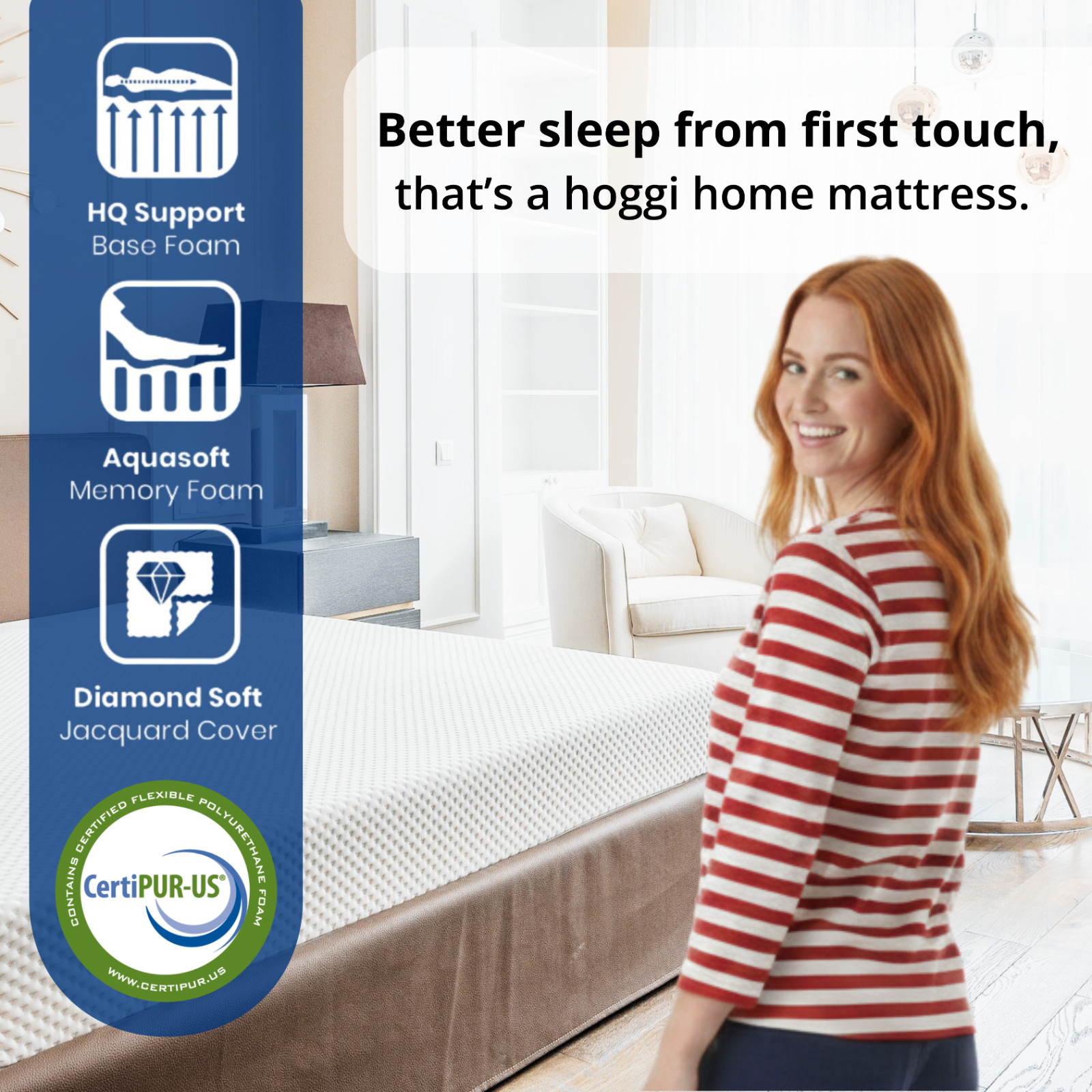 8″ – 10″ Memory Foam Mattress – Sizes: Twin, Full, Queen, King – hoggisleep NEW