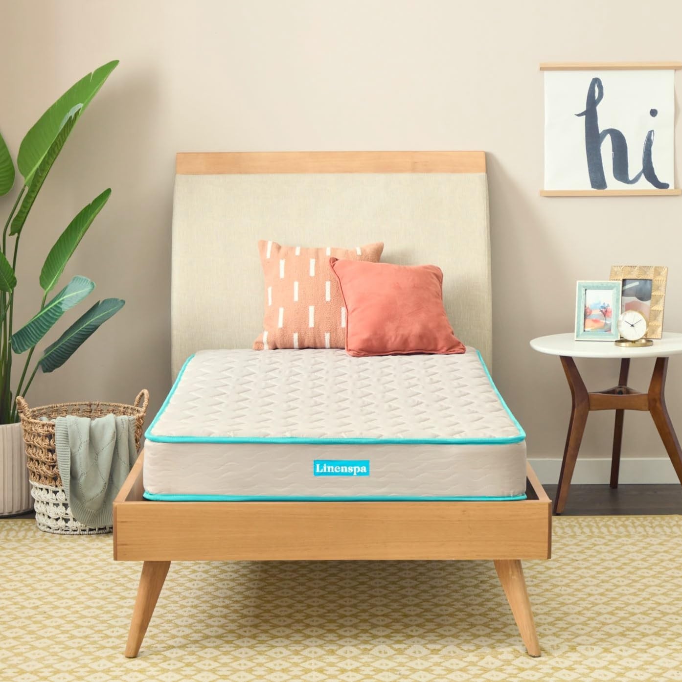 Linenspa 6 Inch Mattress – Firm Feel – Bonnell Spring with Foam Layer – Matt…
