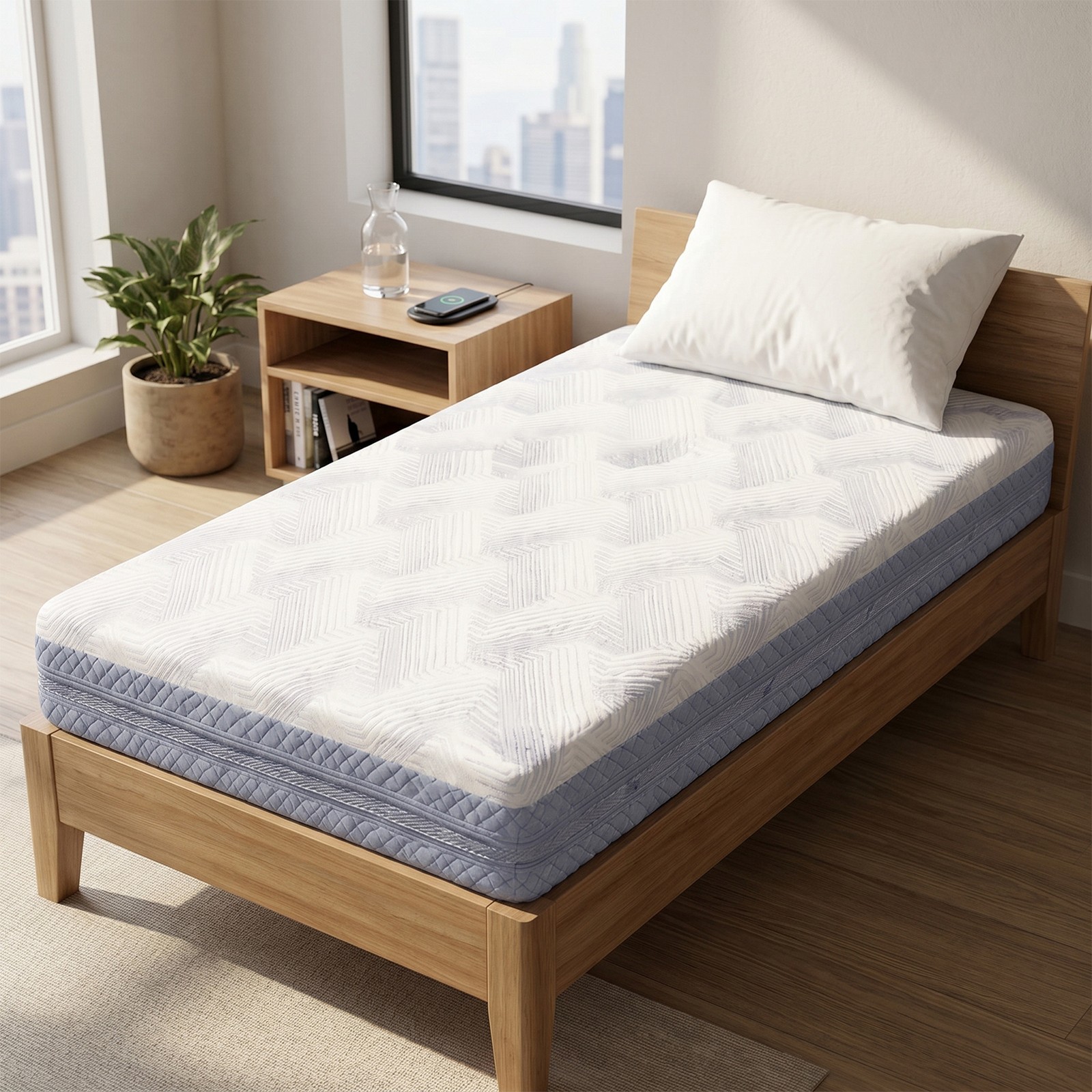 10 Inch Twin Size Mattress Breathable High Density Memory Foam Bed Mattress