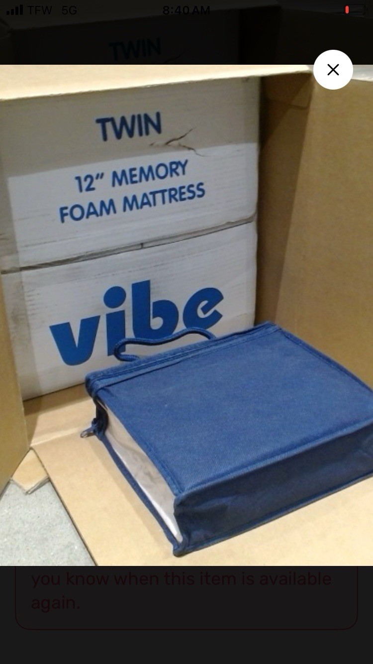 12-Inch Gel Memory Foam Mattress Bed in a Box Twin BONUS PROTECTOR Certi-Pur