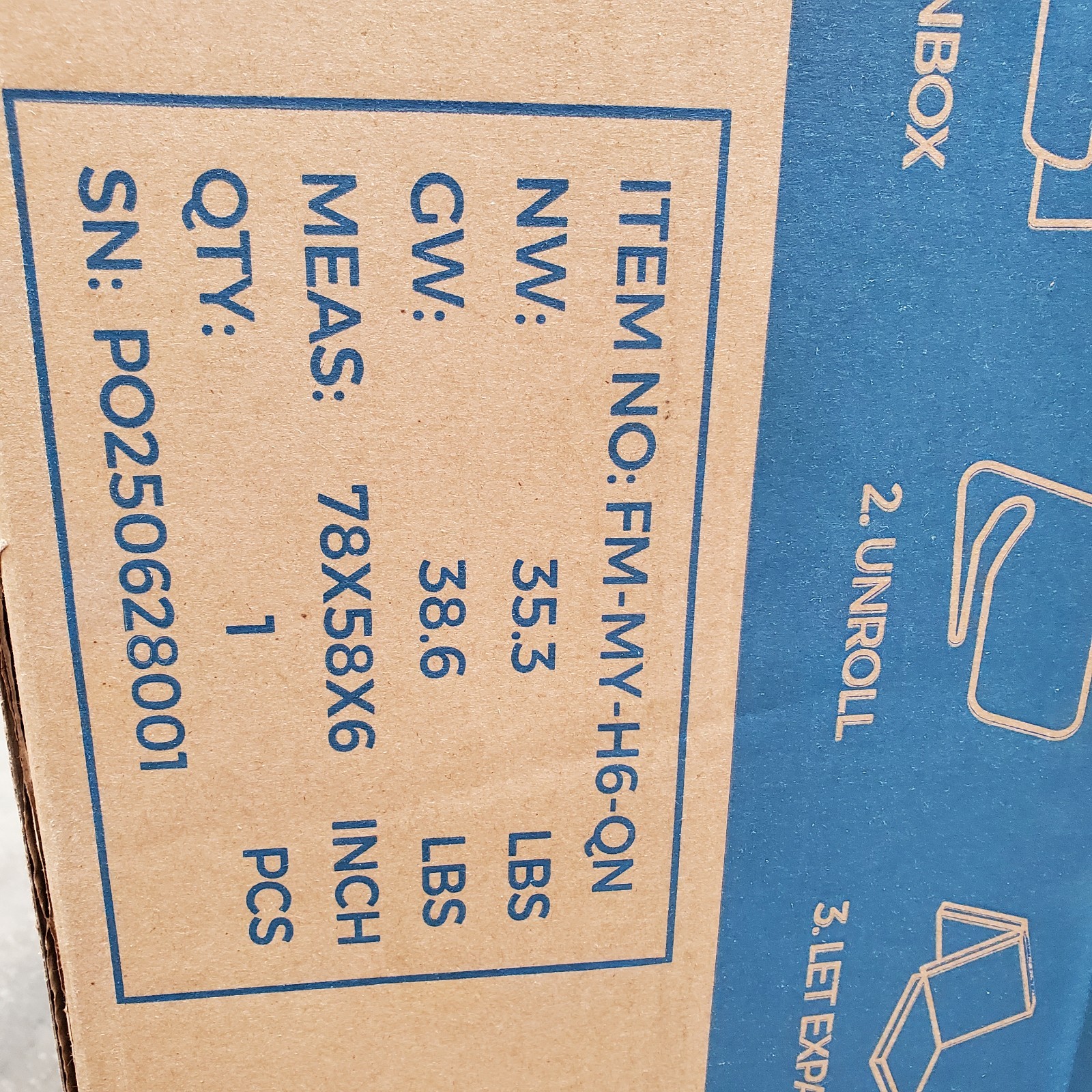 Inofia Queen Tri Fold Memory Foam Mattress 6″ Portable Bed New Open Box