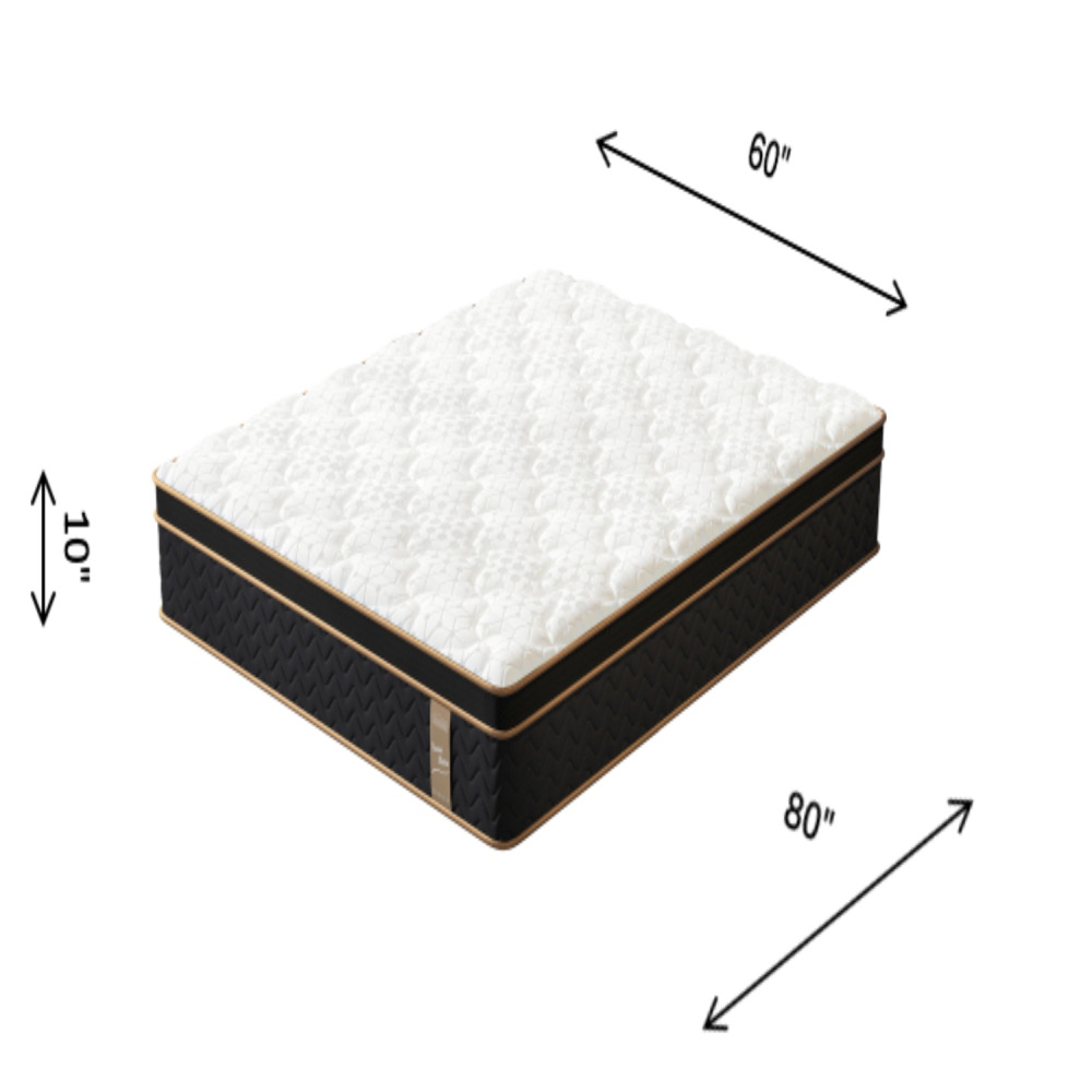 10″ Queen Plush Hybrid Mattresses Independently Encased Coils & Gel Memory Foam