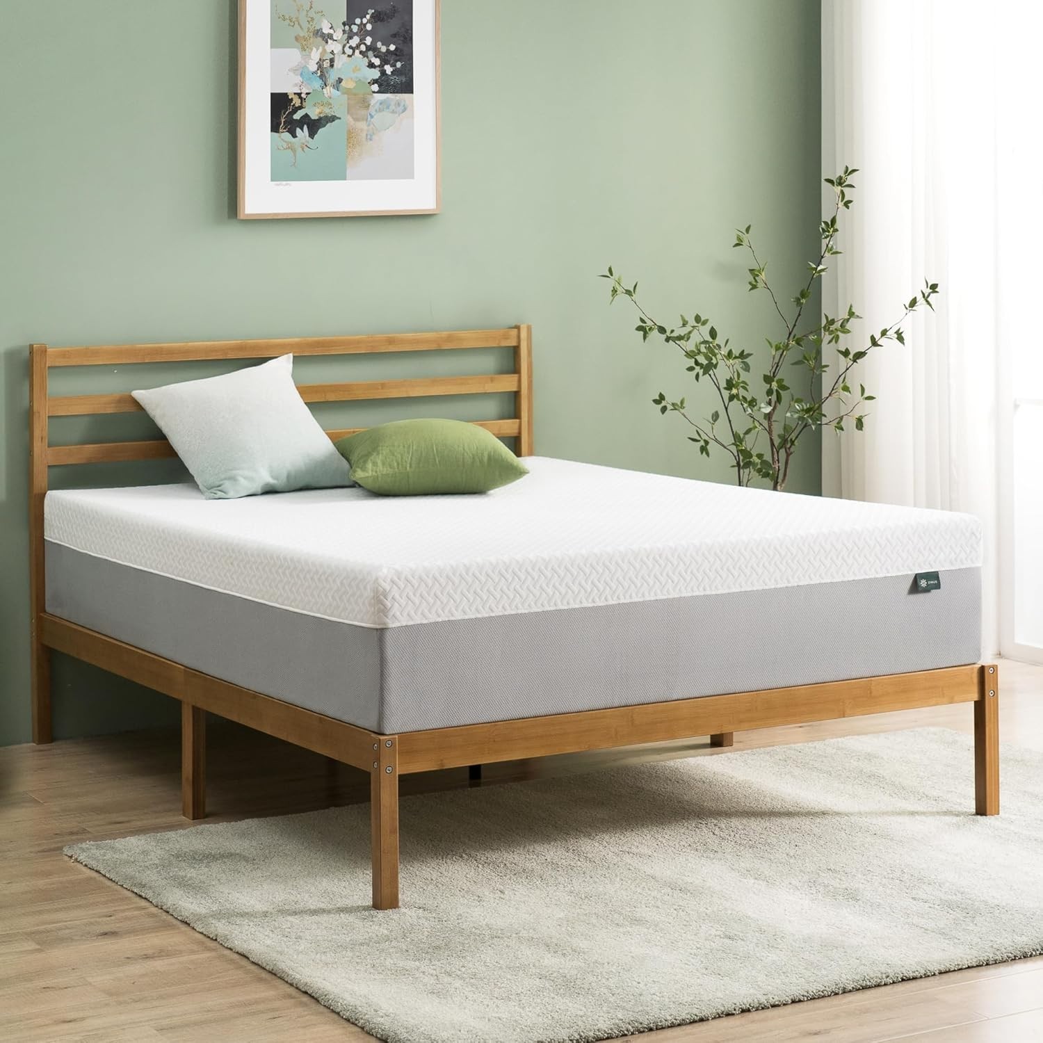 12 Inch Green Tea Essential Memory Foam Mattress [New Version], Queen, Fiberg…