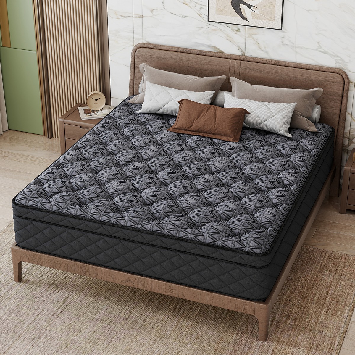 12″ 14″ Twin Full Queen King Mattress in a Box Gel Memory Foam Pocket Spring