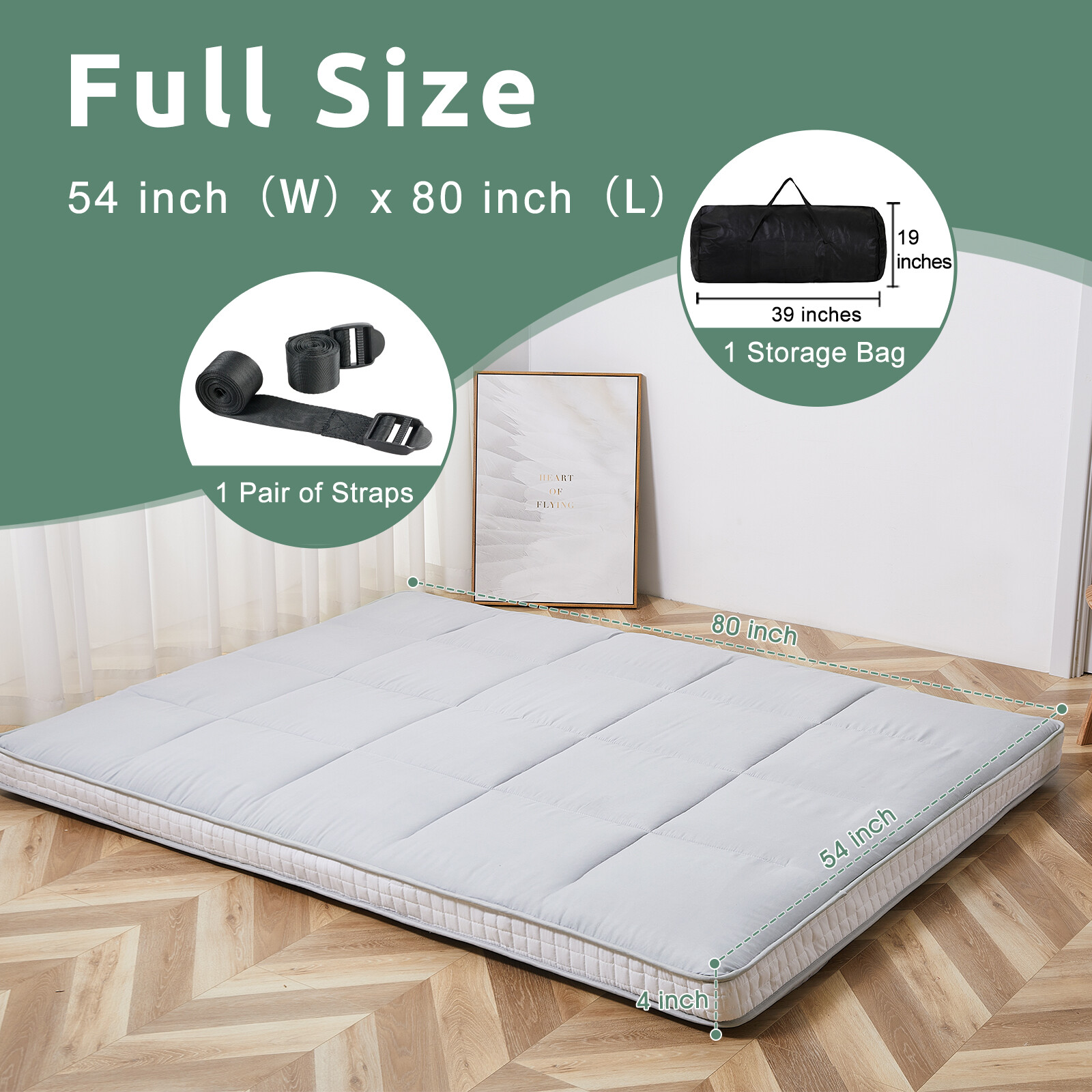 SLSY Janpanese Futon Mattress Padded Japanese Floor Mattress Quilted Mattress
