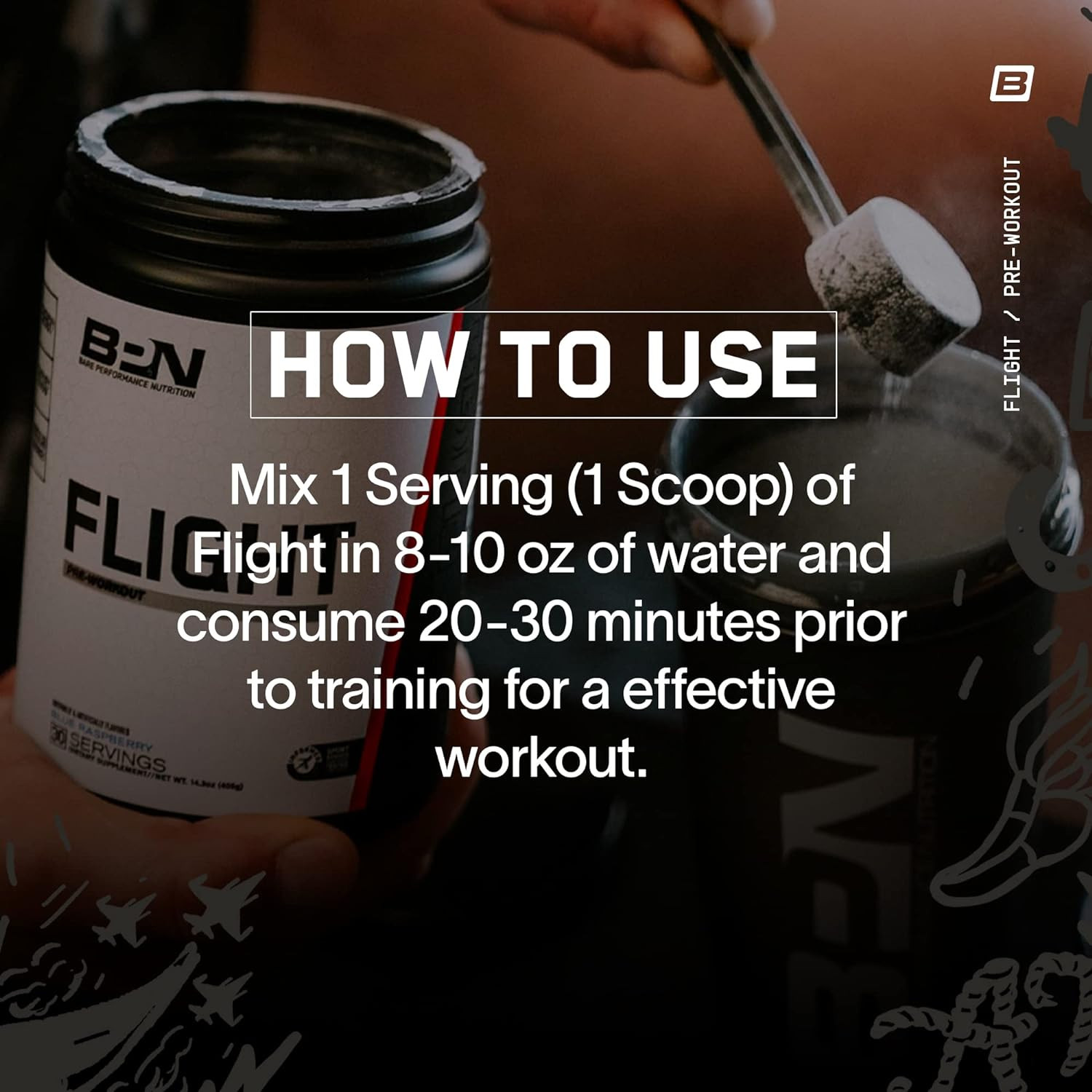 BPN Flight Pre Workout Pink Lemonade 30 Servings Energy Focus Endurance
