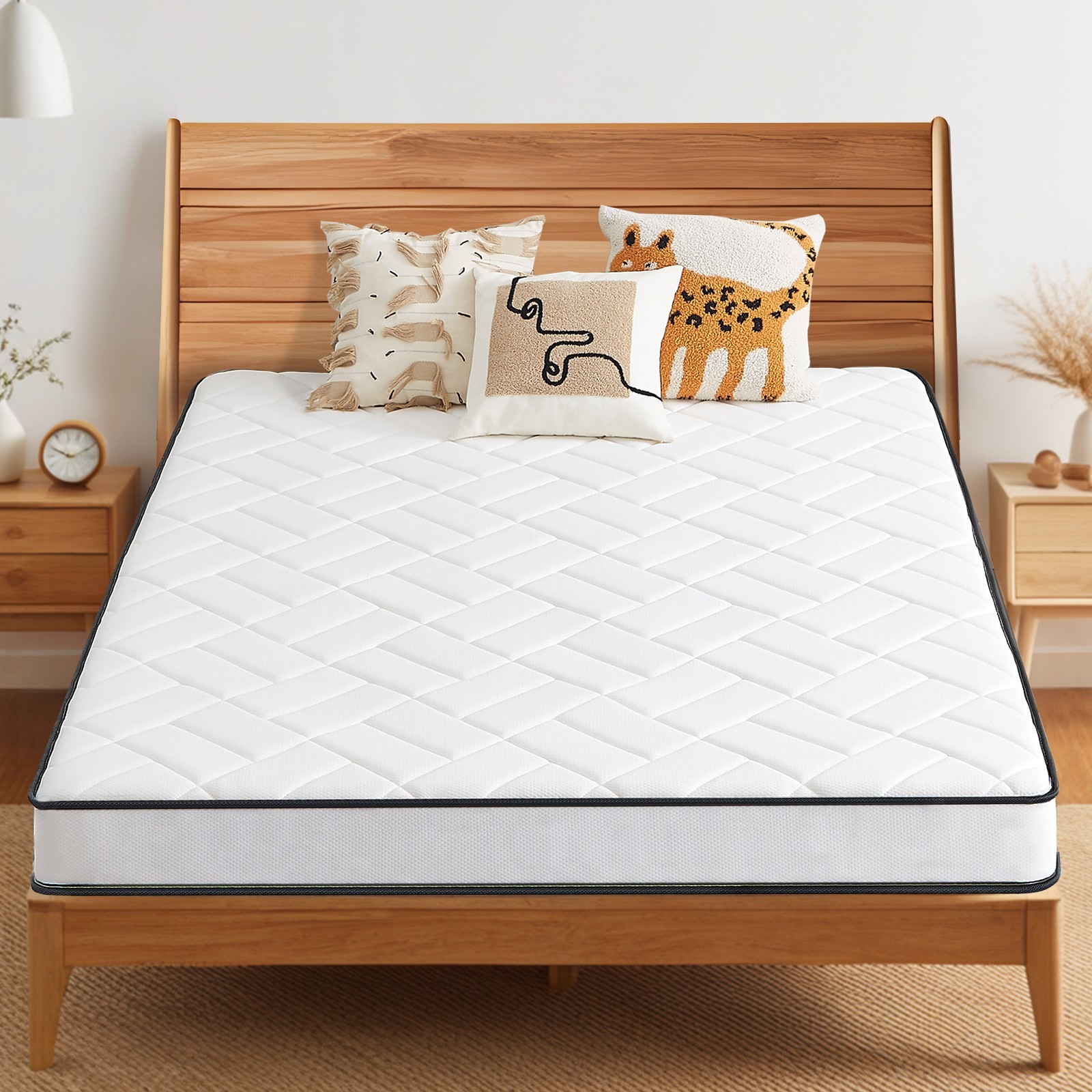 6″ Gel Memory Foam Spring Hybrid Mattress Twin Full Queen King Size Bed In A Box