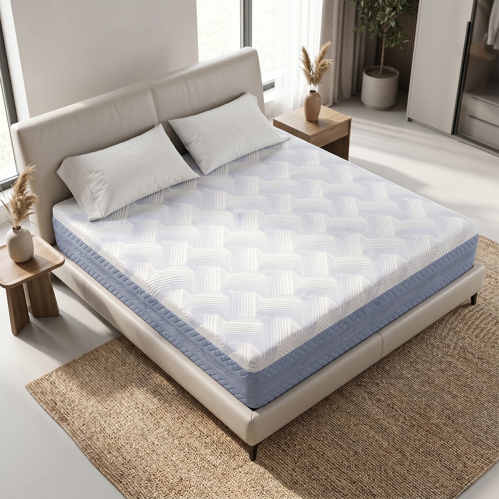 King Size Memory Foam Mattress Multi-Foam Structure Body-Adapting Comfort Mattre