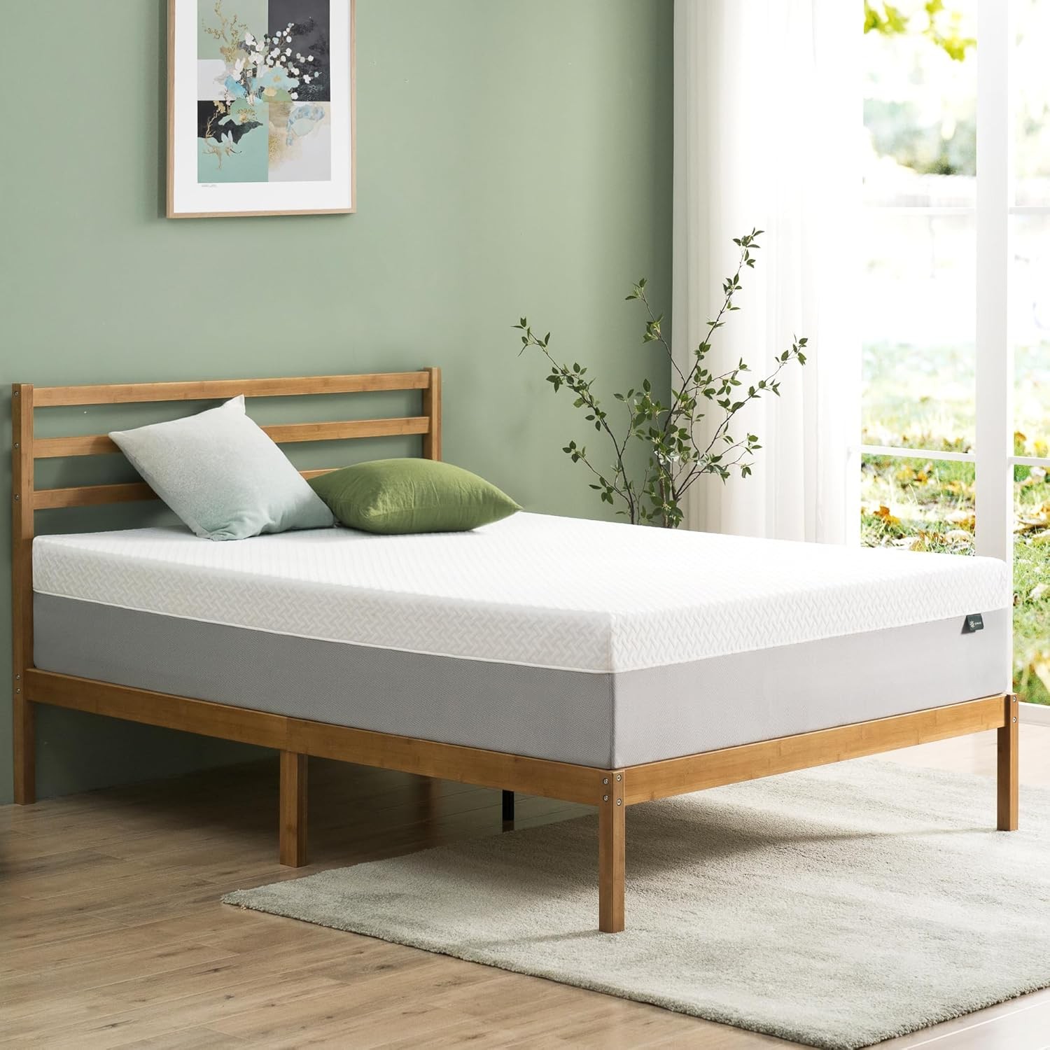Zinus 10 Inch Green Tea Essential Memory Foam Mattress [New Version], Twin, Fibe
