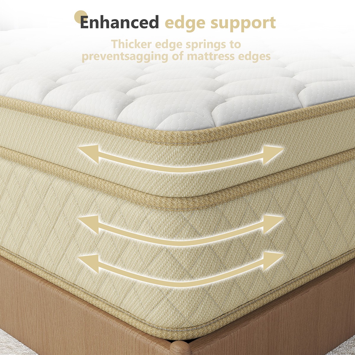 14 Inch Queen Size Mattress Gel Memory Foam Hybrid Pocket Spring In A Box