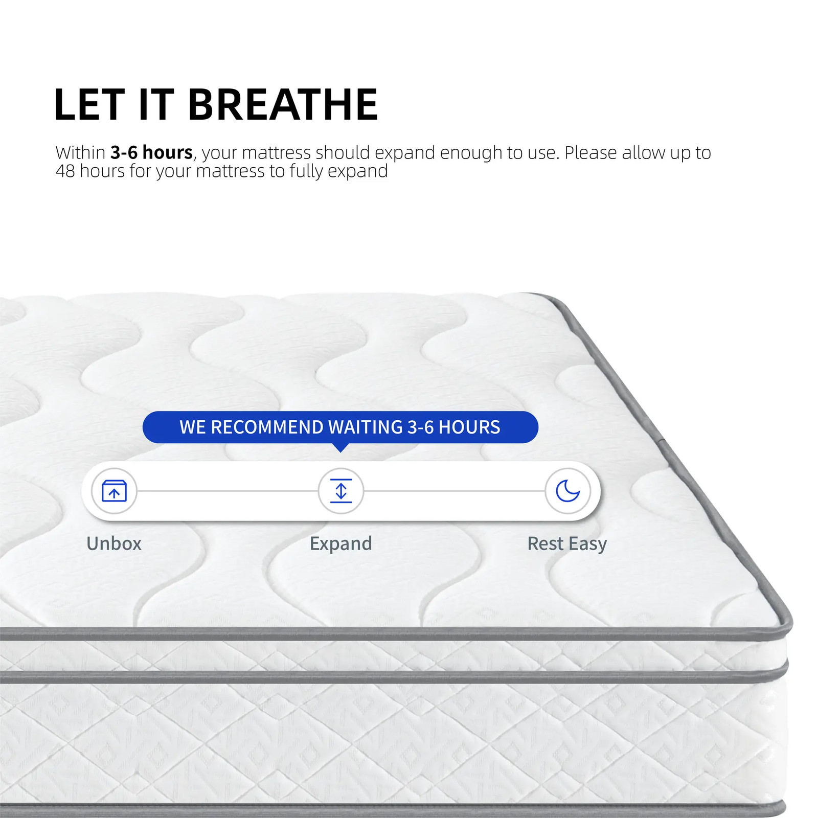 Full Size Hybrid Mattress with Gel Memory Foam and Individually Wrapped Coils