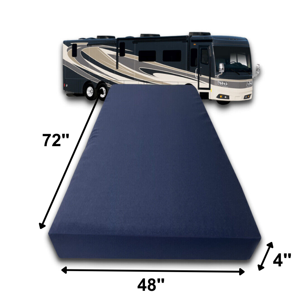 FoamRush 4″ x 48″ x 72″ Bunk RV Mattress Travel Camper