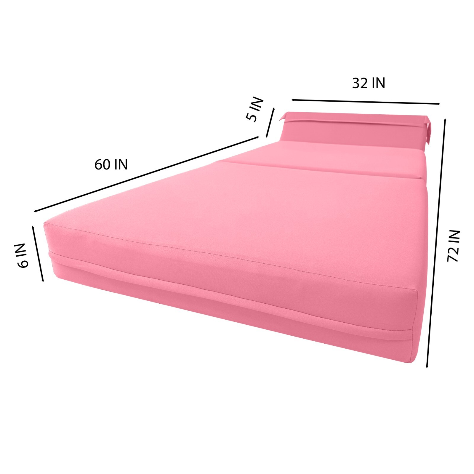 Twin Sleeper Chair Folding Foam Beds, Bedding Sofa, Couches 6x36x70 Pink