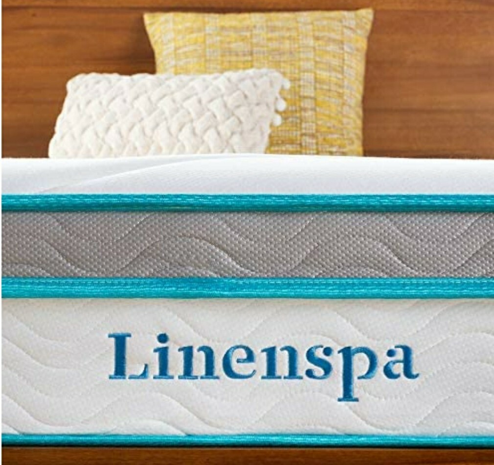 Linenspa 10 Inch Memory Foam and Innerspring Hybrid Medium Feel Queen Matress