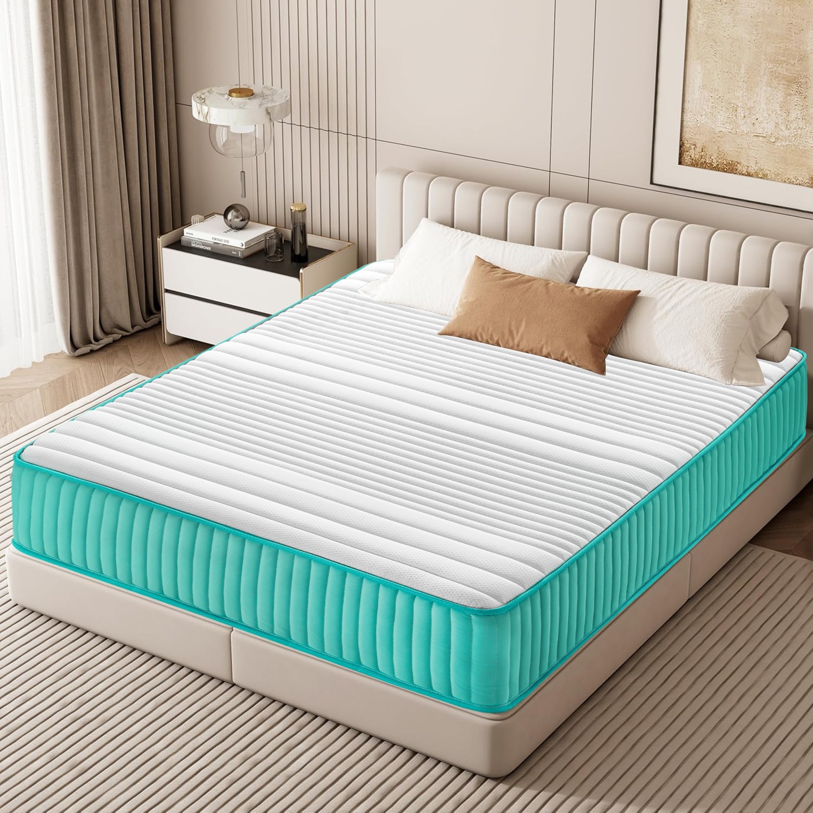12″ Full Queen King Size Cooling Gel Memory Foam Hybrid Spring Mattress In a Box