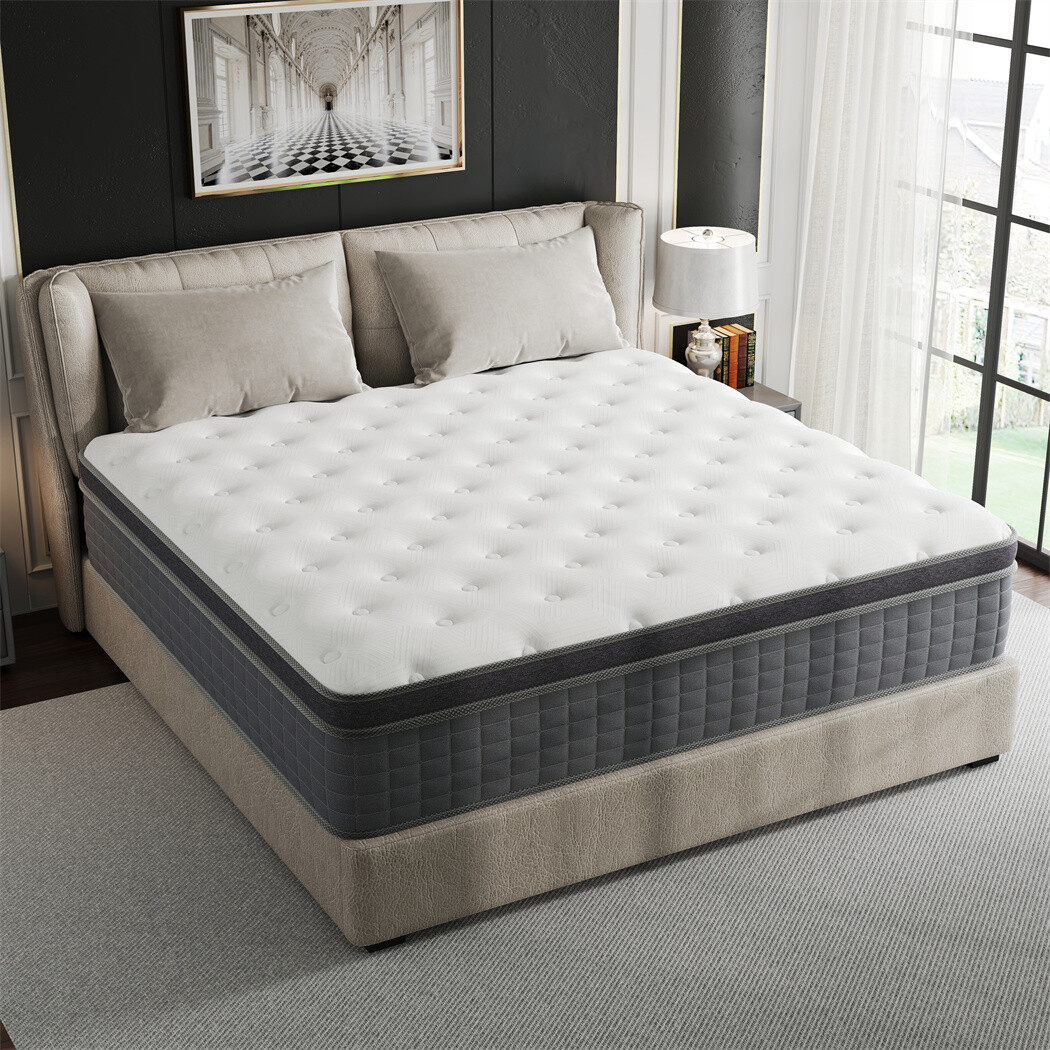 Twin Full Queen King Mattress Gel Memory Foam 10″ 12″ InnerSprings Hybrid Bed
