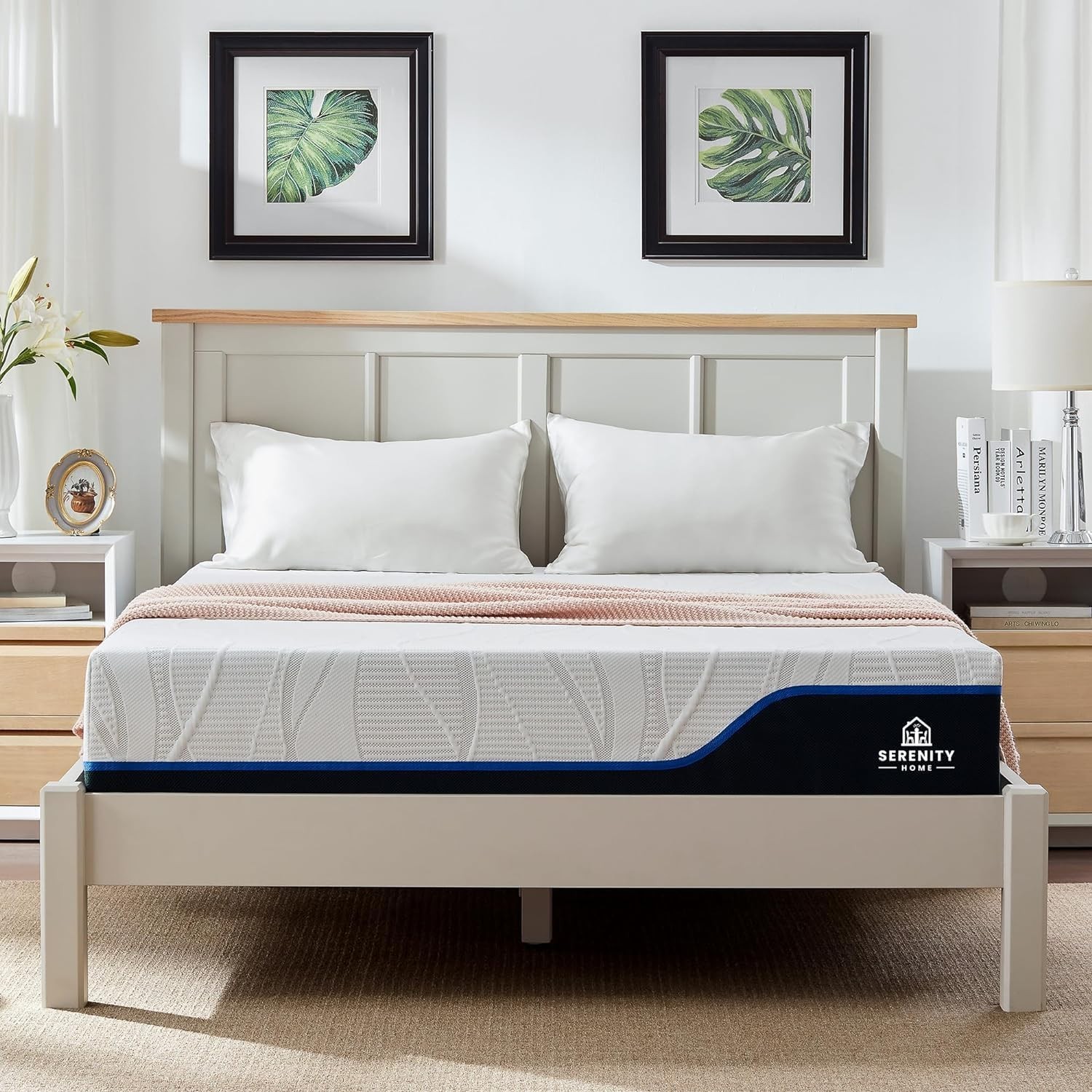 HOME 8″ Queen Memory Foam Mattress, Breathable Bed Mattress, Cooling-Memory F…