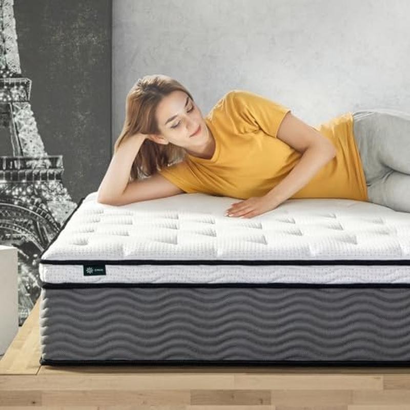 Hybrid Mattress Support Medium Feel Motion Isolation Safe Foam Shipping Box New