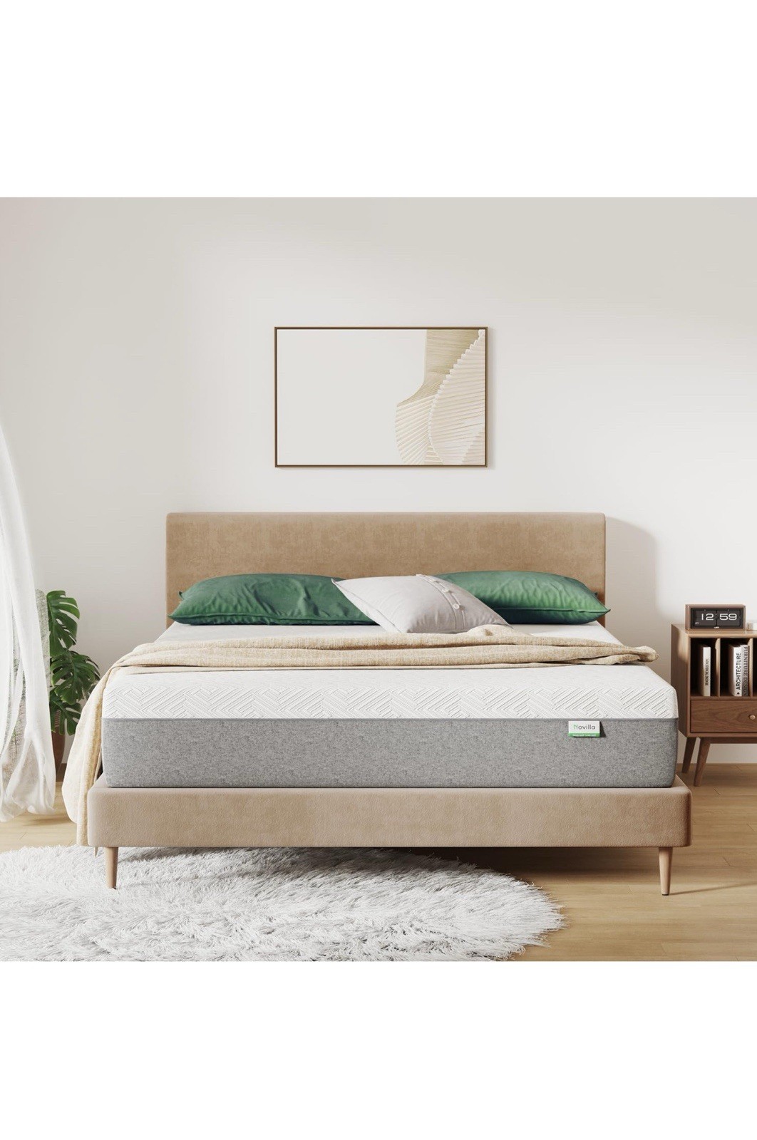 Novilla King Size Mattress, 12 Inch Gel Memory Foam King Mattress for Cool Night