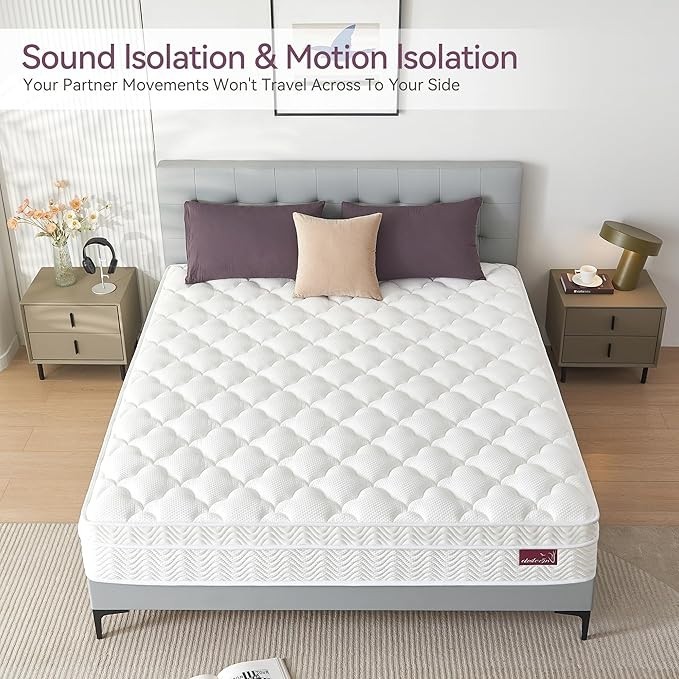 Dosleeps Double Mattress 4FT6 11 Inch Memory Foam Pocket Spring Medium Firm