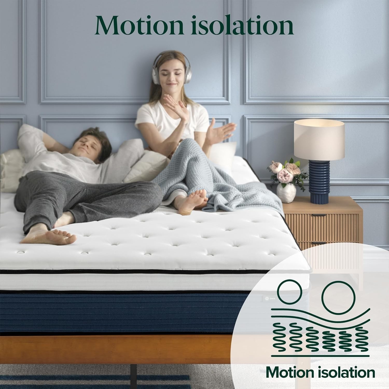 Zinus 10″ Pressure Relief Comfort Support Firm Hybrid Mattress Pocket Spring