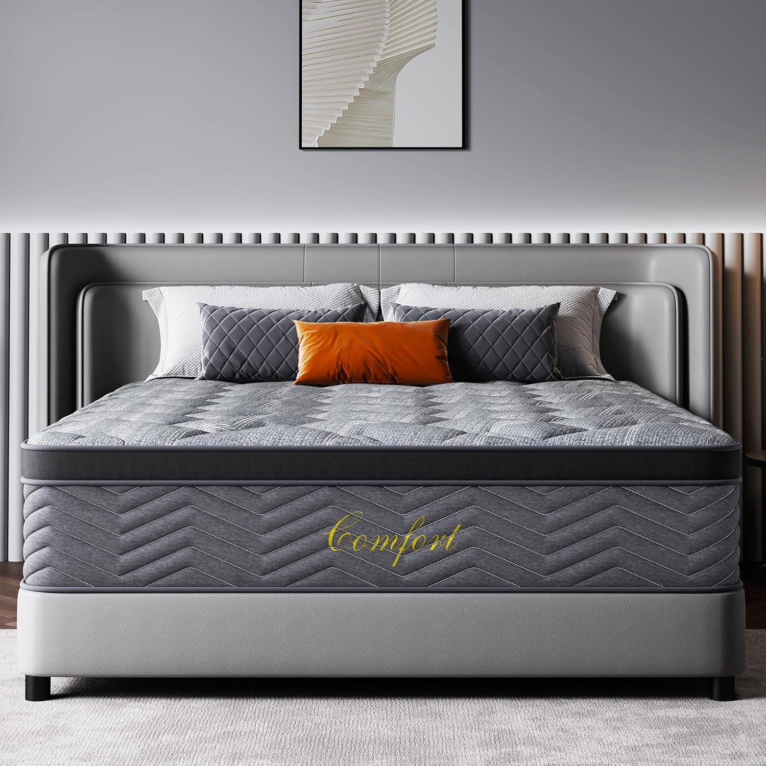 Full Size Mattress, 12 Inch Memory Foam Mattress in a Box, Breathable Fabric, Po
