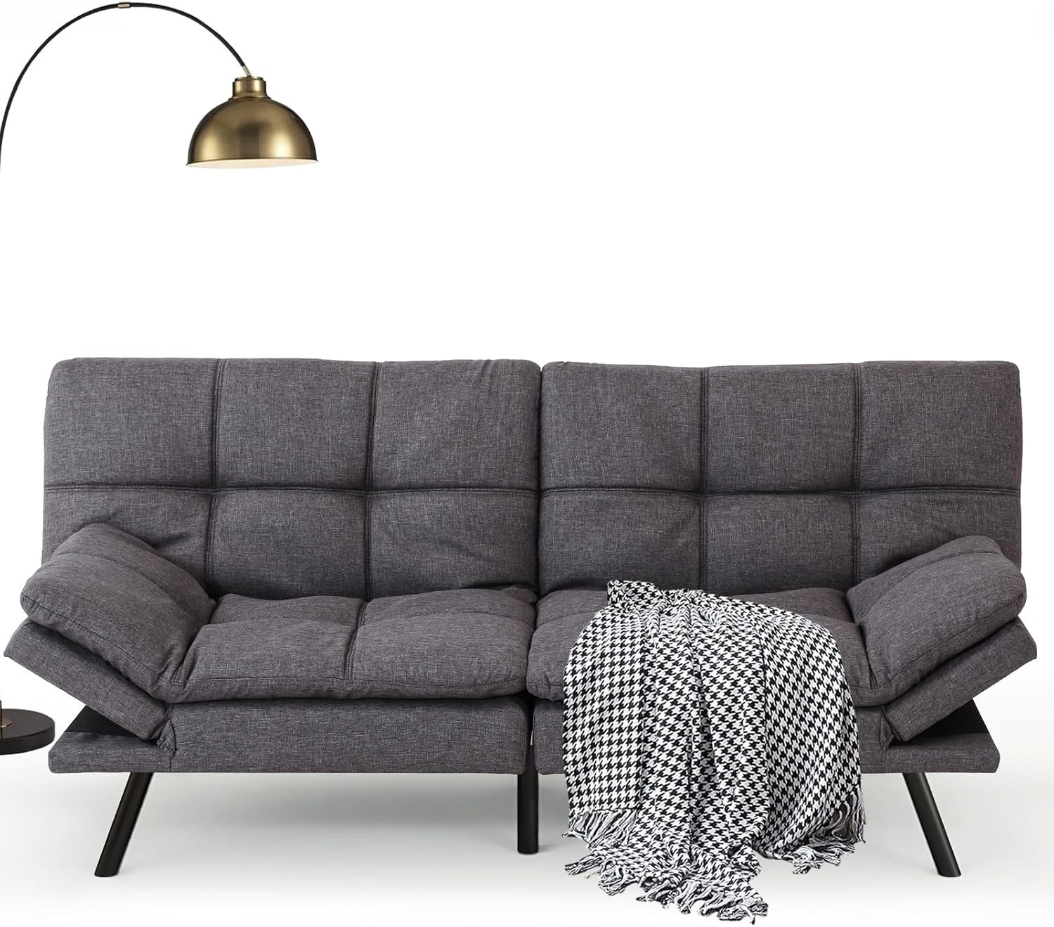 Futon Sofa Bed Convertible Memory Fo Couch Bed, Modern Sleeper