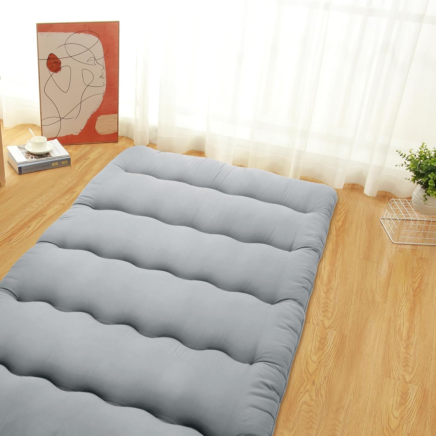 39″ x 80″ Twin Size Japanese Floor Mattress Potable Sleeping Camping Mat Pad