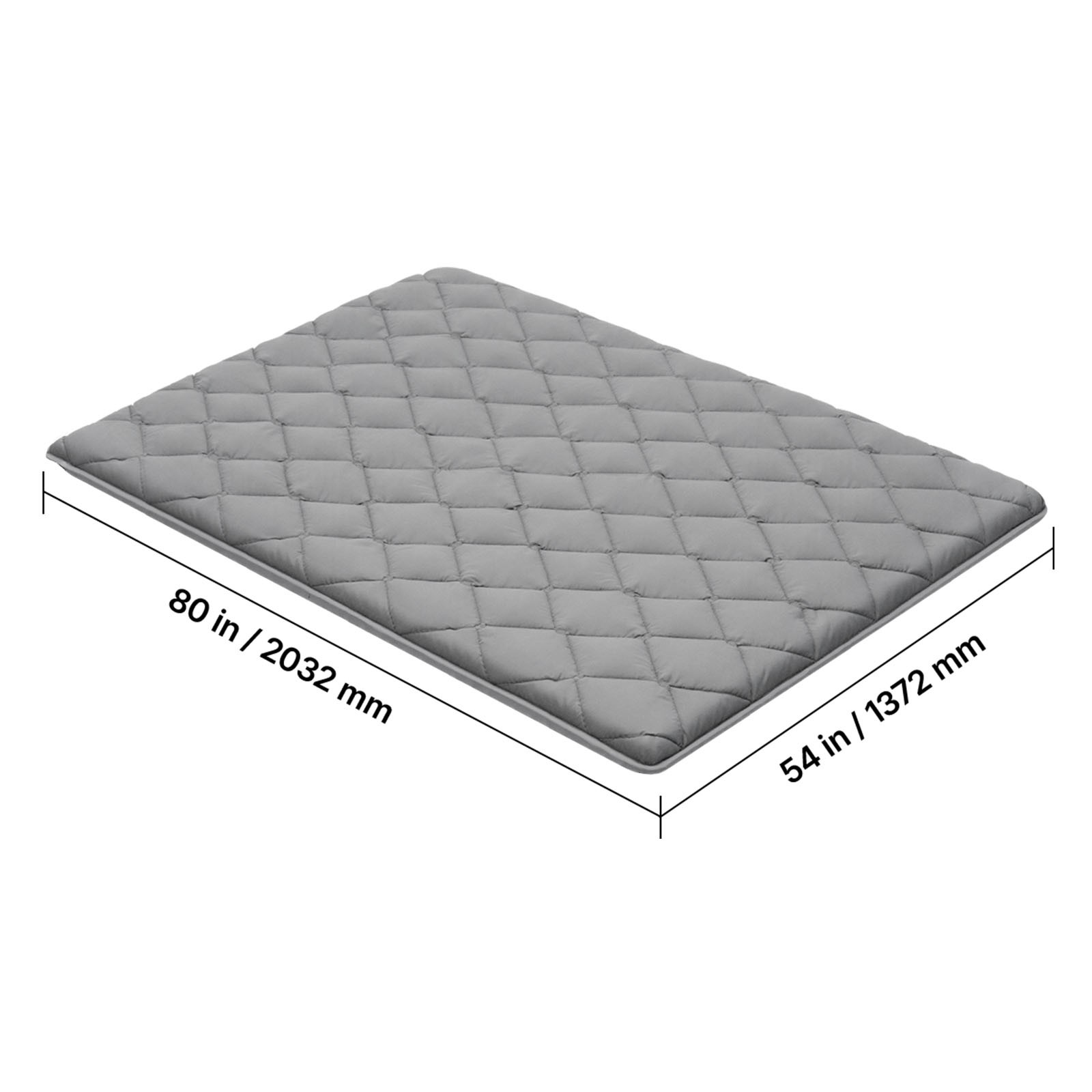 Uimoso Tatami Mattress Full Foldable Futon Mattress with Storage Bag Gray