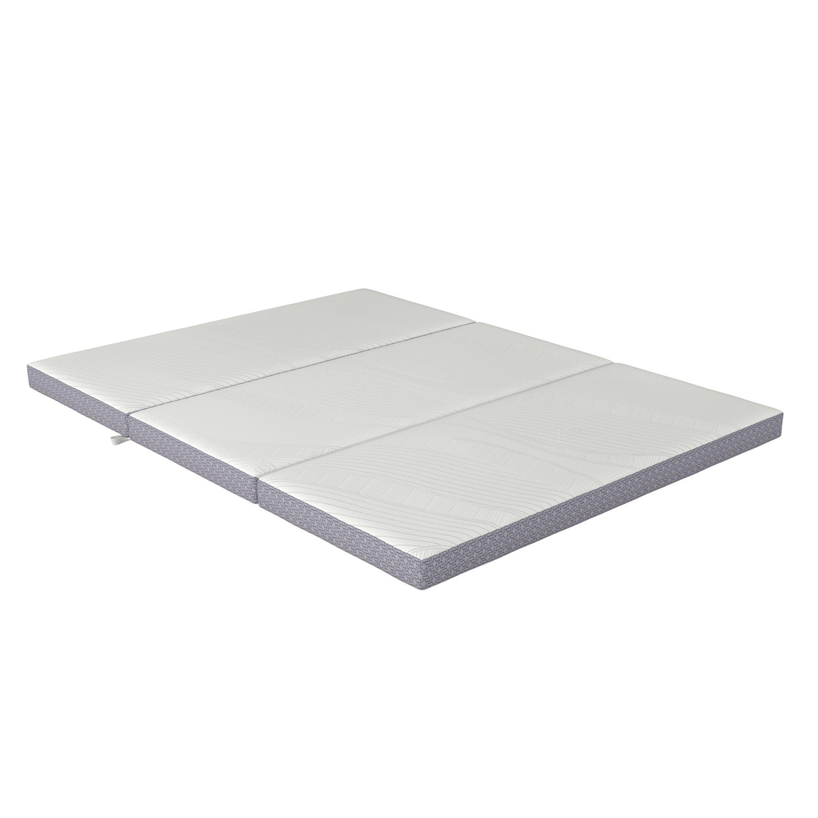 CoolSoft Queen 4″ Memory Foam Folding Mattress in Gray
