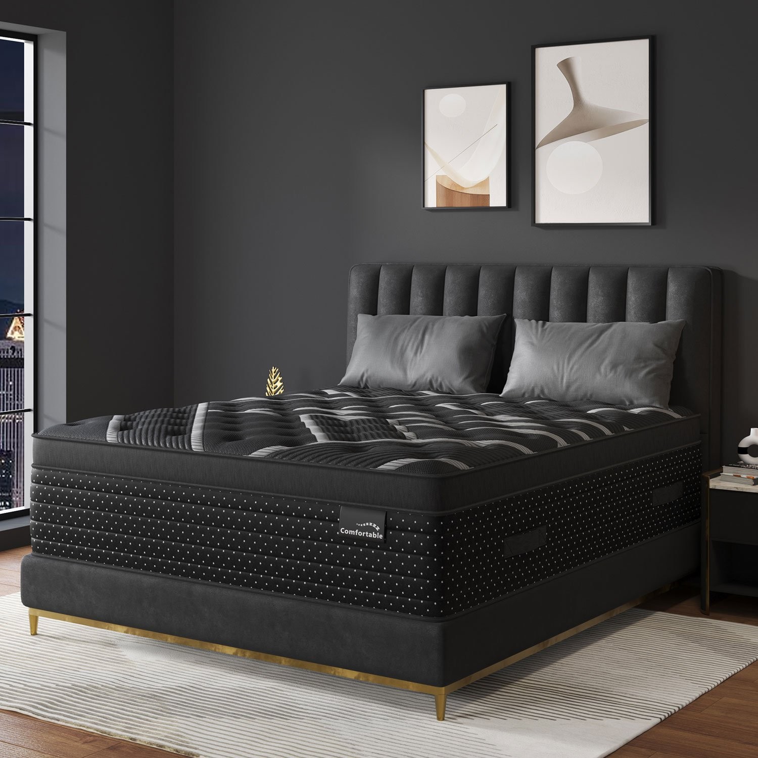14″Twin Full Queen King Size Gel Memory Foam Hybrid Spring Mattress In A Box